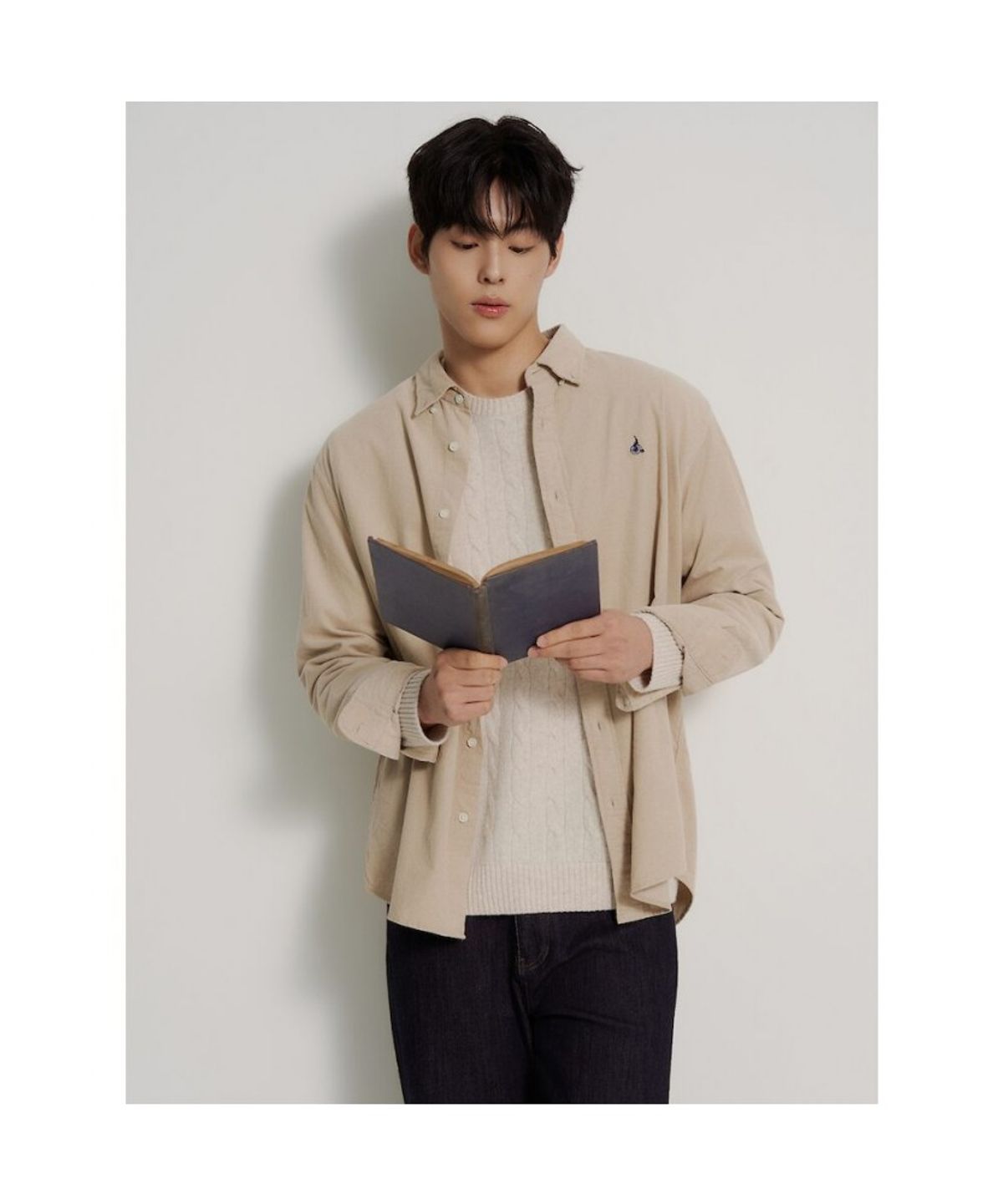 빈폴 멘(BEANPOLE MEN) [Essential] 남녀공용 코듀로이 솔리드 셔츠  베이지