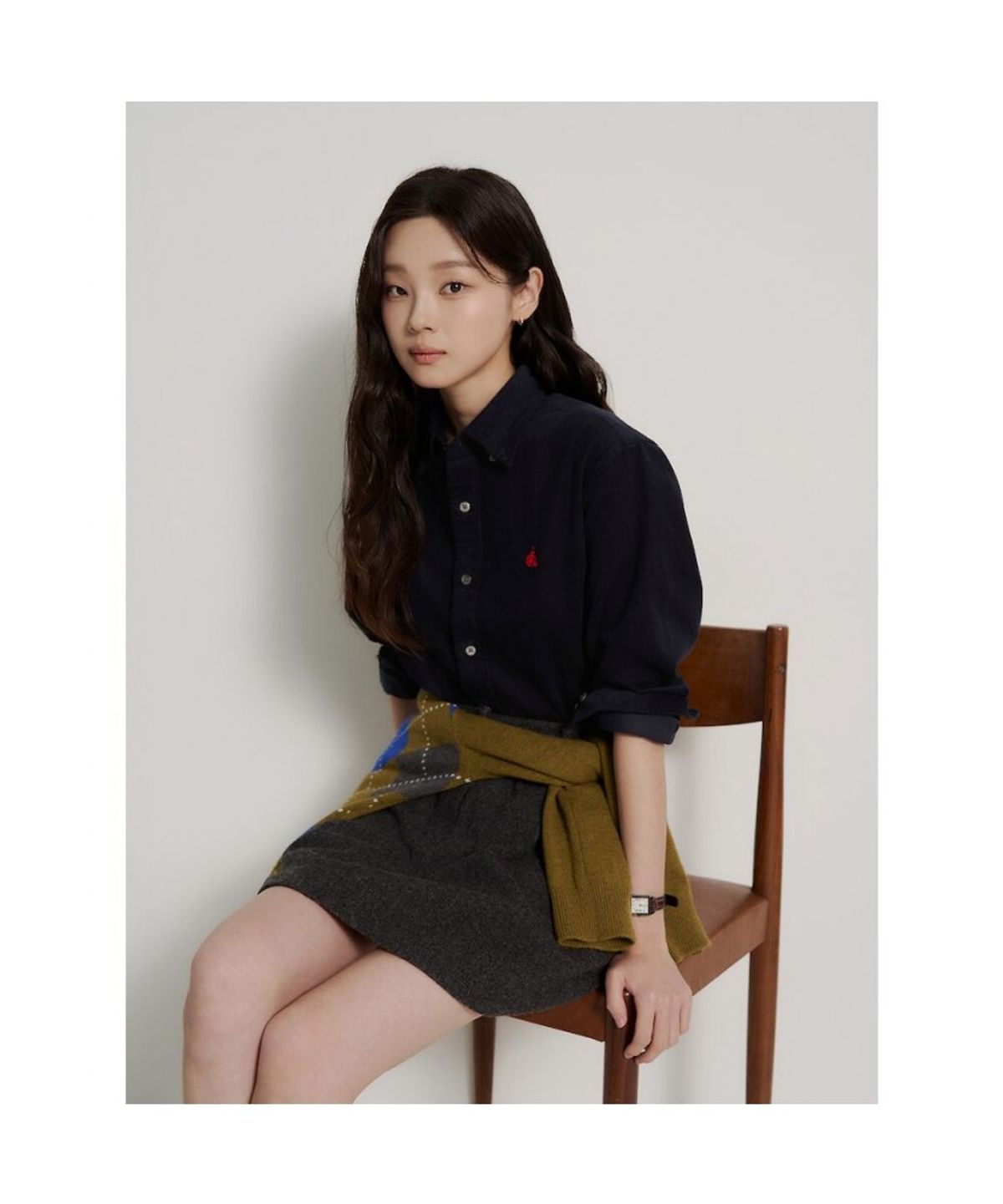 빈폴 멘(BEANPOLE MEN) [Essential] 남녀공용 코듀로이 솔리드 셔츠  네이비