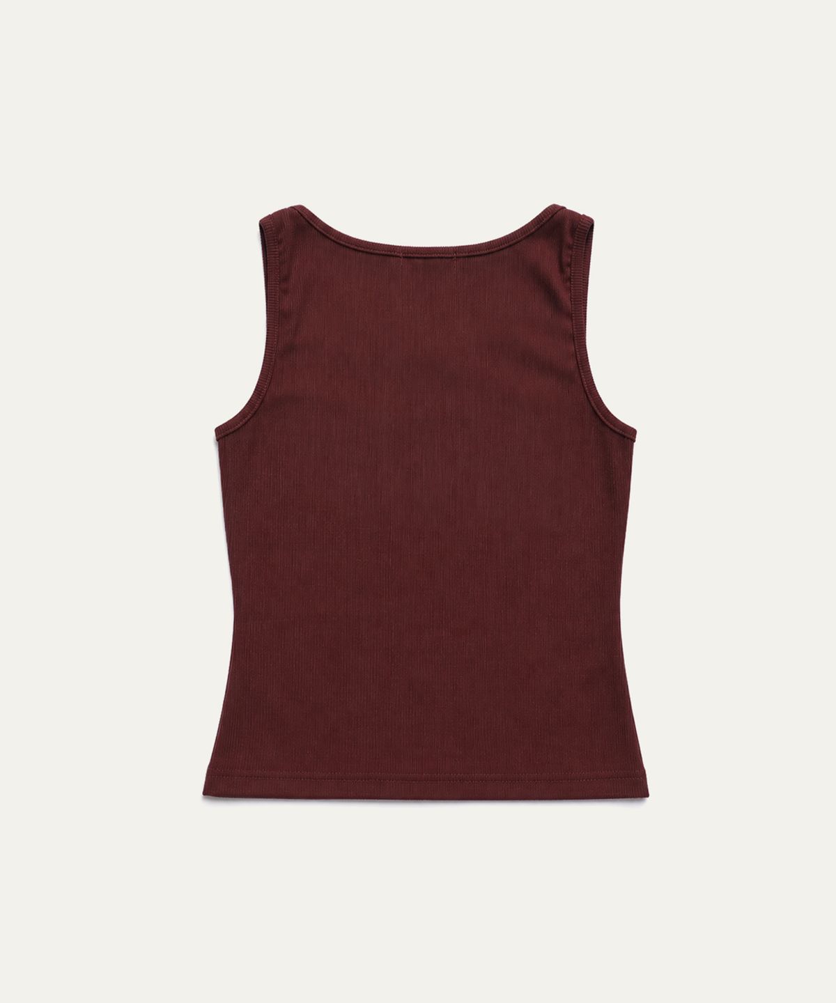 톤드(TONED) Square neck sleeveless top (burgundy)
