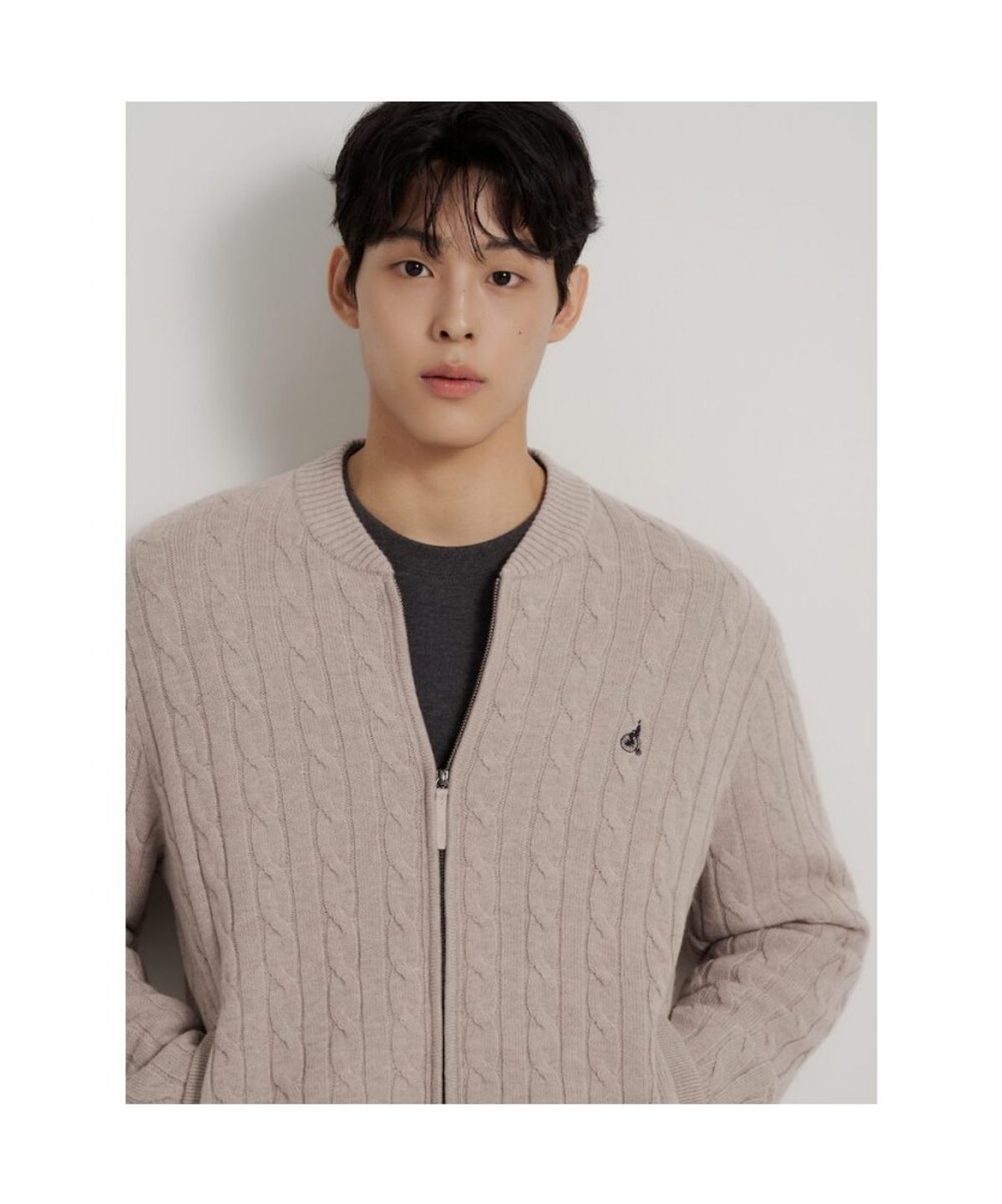 빈폴 멘(BEANPOLE MEN) [Essential] 케이블 집업 카디건  베이지