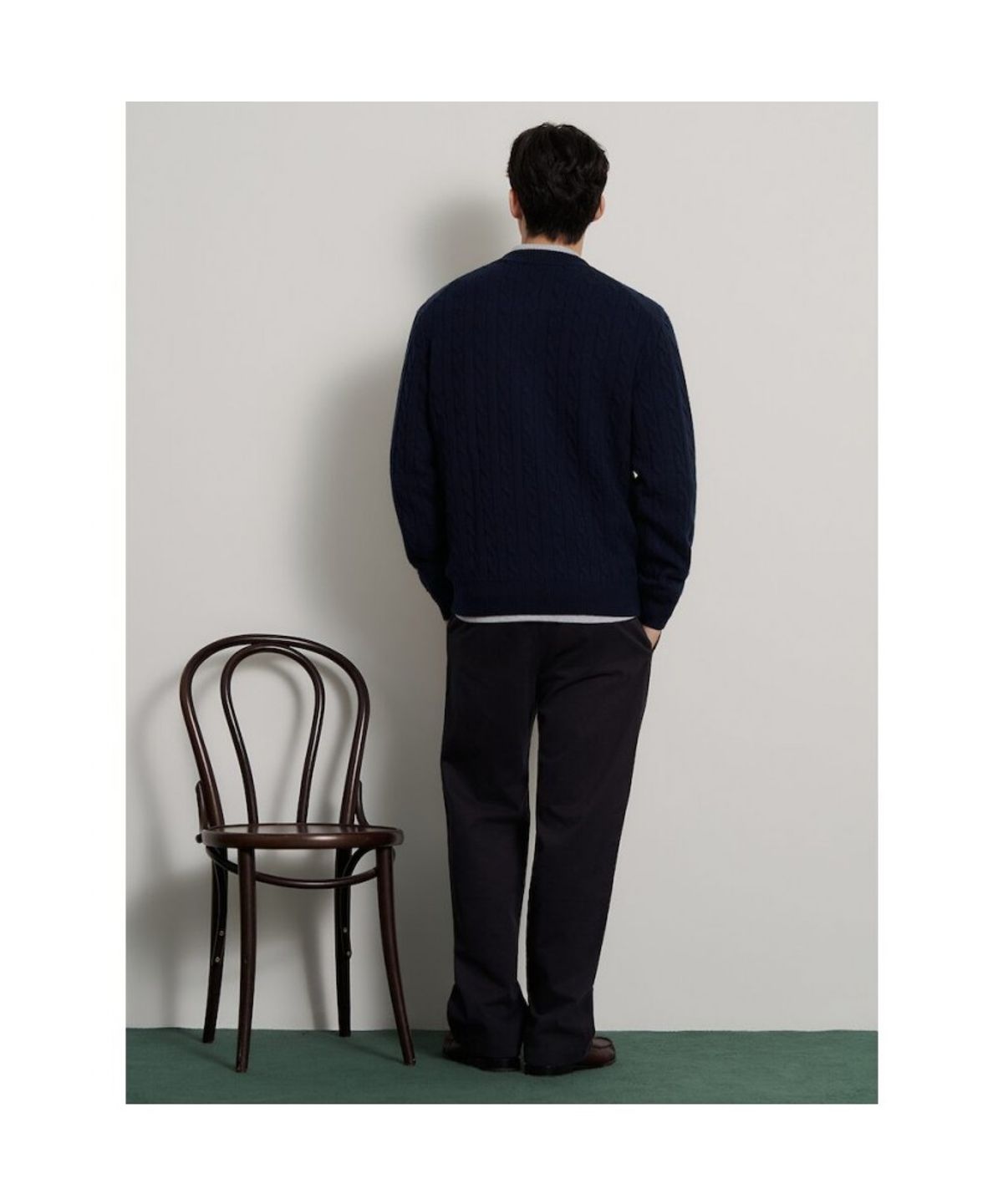 빈폴 멘(BEANPOLE MEN) [Essential] 케이블 집업 카디건  네이비