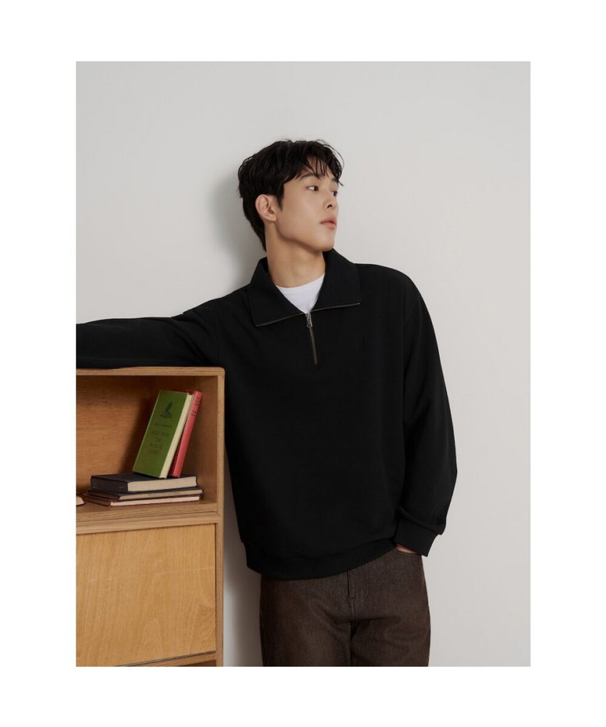빈폴 멘(BEANPOLE MEN) [Essential] 이중직 쿼터집 티셔츠  블랙