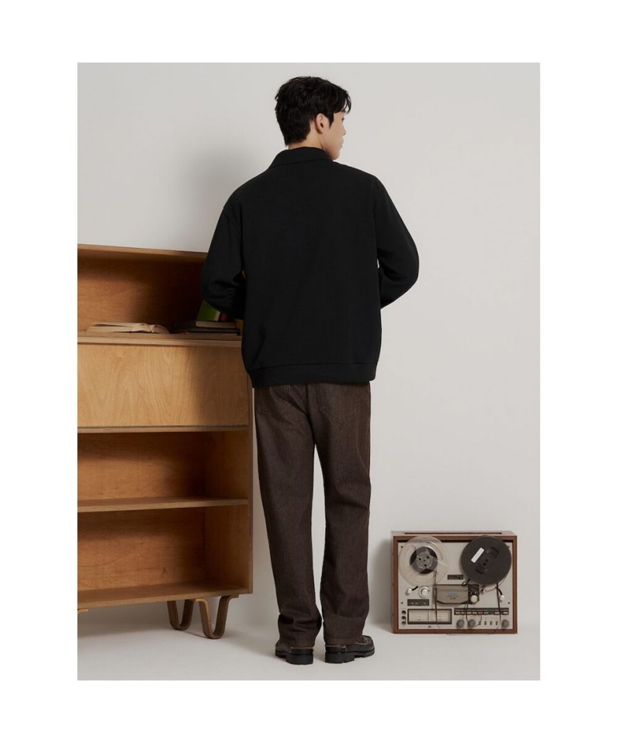 빈폴 멘(BEANPOLE MEN) [Essential] 이중직 쿼터집 티셔츠  블랙