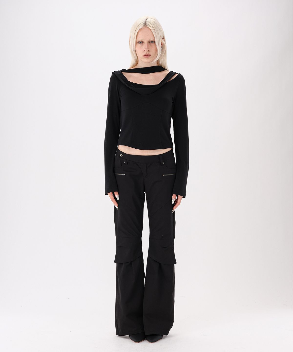 녹타브(NOCTAVE) Neck Belt Top Black
