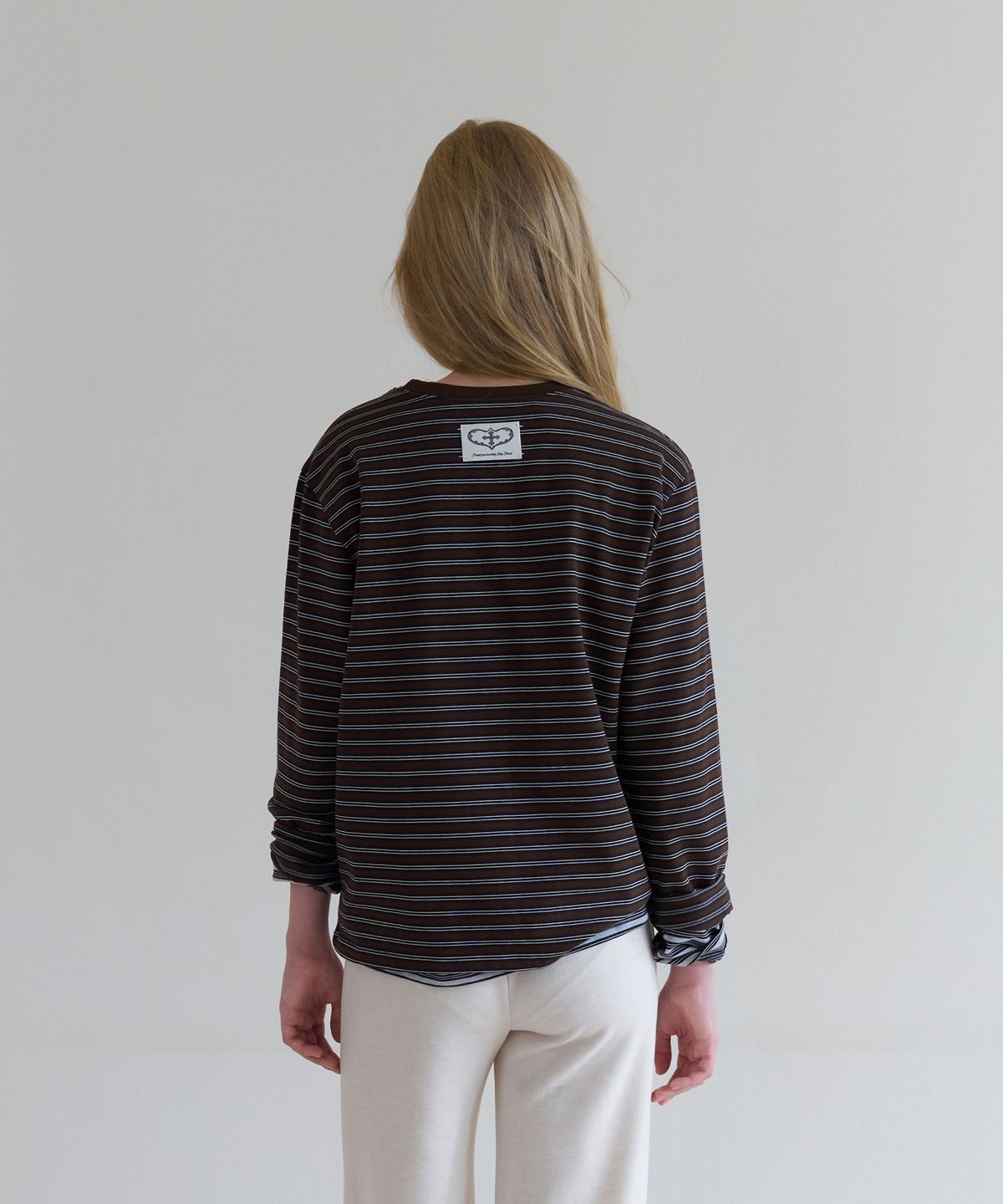 톤드(TONED) Pippin stripe t-shirt (brown)