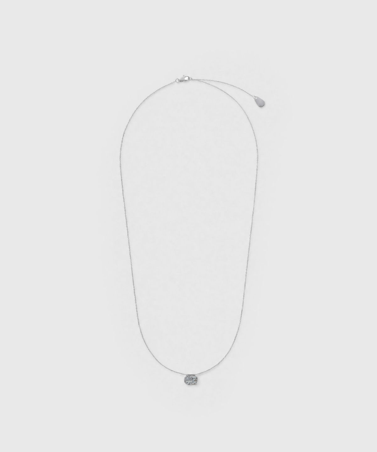 룩캐스트(LOOKAST) 페블 플레이트 펜던트 네크리스 / PEBBLE PLATE PENDANT NECKLACE_2colors