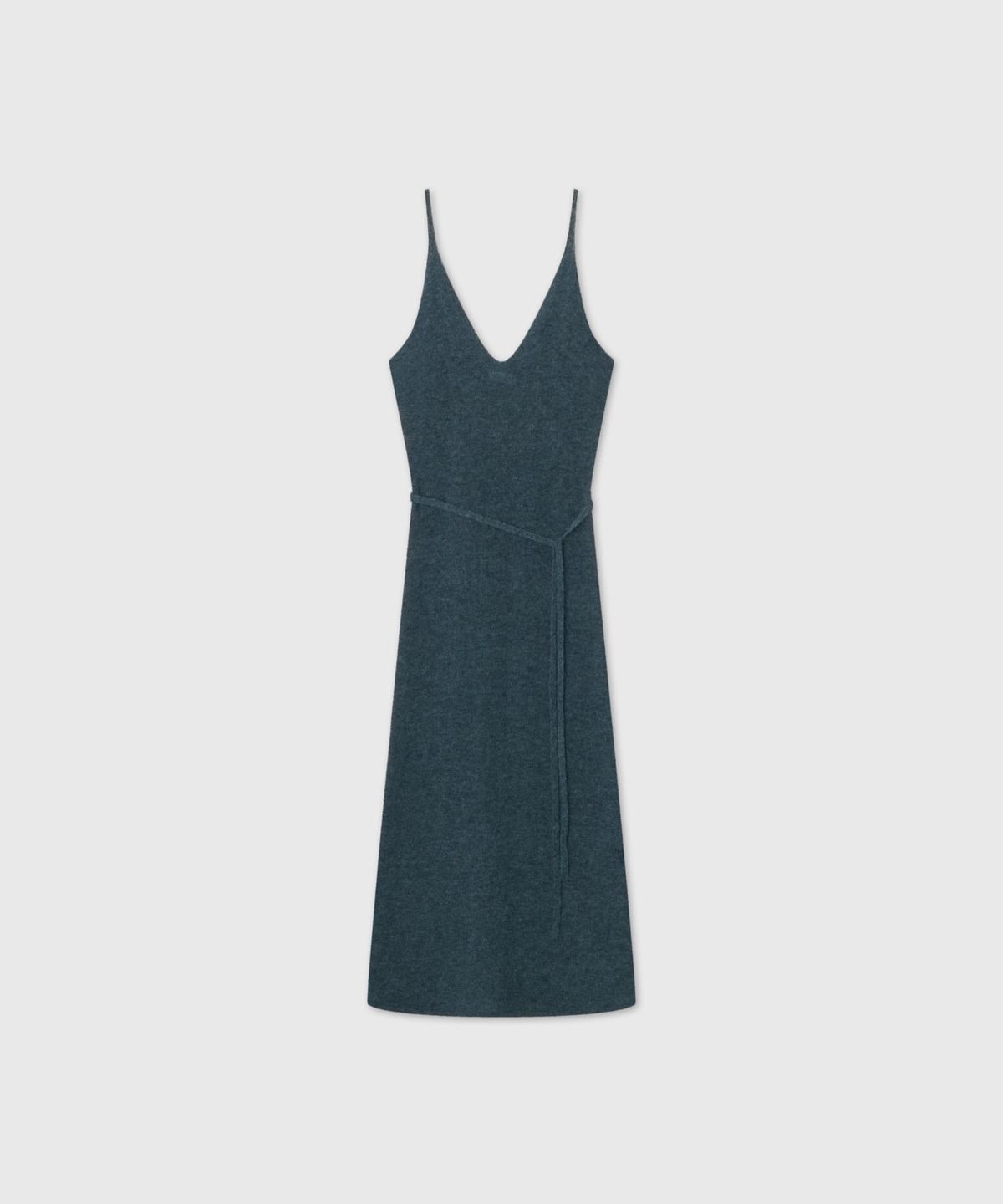 룩캐스트(LOOKAST) 모헤어 레이어드 니트 드레스_블루 그린 / MOHAIR LAYERED KNIT DRESS_BLUE GREEN