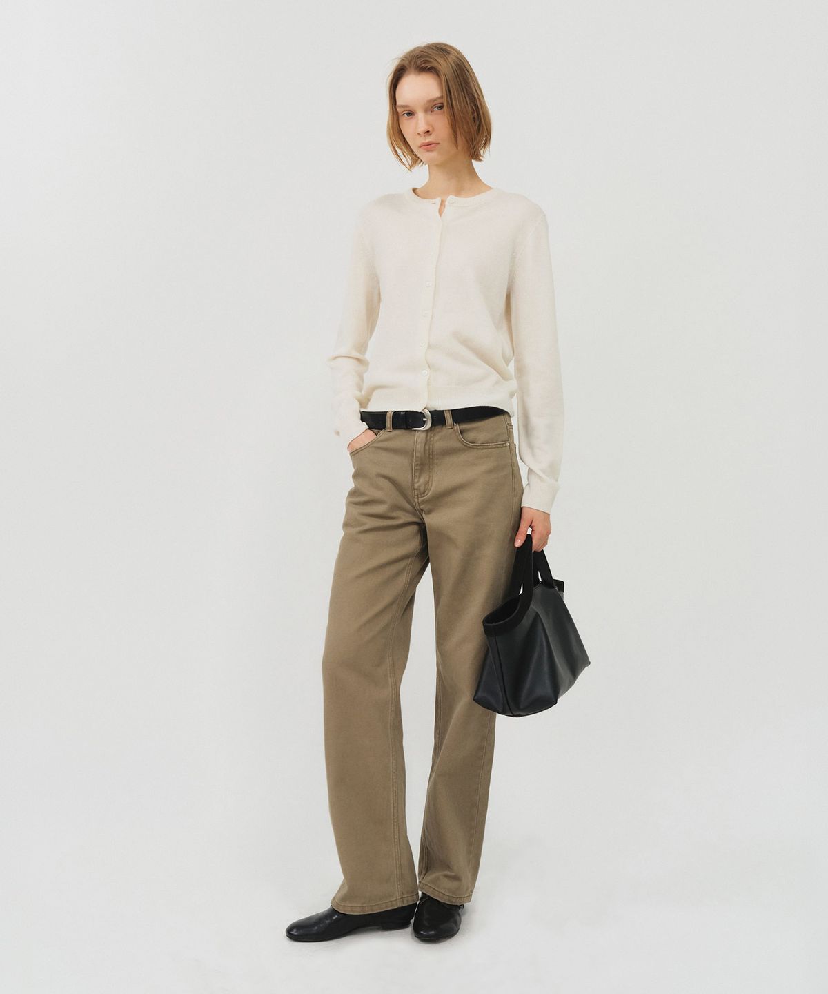 룩캐스트(LOOKAST) 101 에센셜 컬러 스트레이트 데님 팬츠_베이지 / 101 ESSENTIAL COLOR STRAIGHT DENIM PANTS_BEIGE