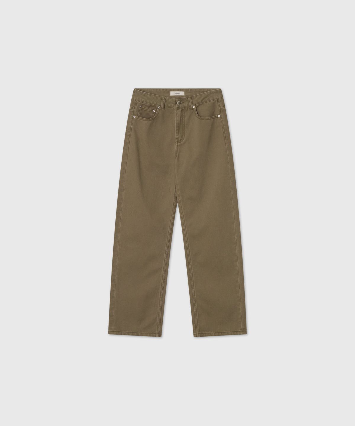 룩캐스트(LOOKAST) 101 에센셜 컬러 스트레이트 데님 팬츠_베이지 / 101 ESSENTIAL COLOR STRAIGHT DENIM PANTS_BEIGE