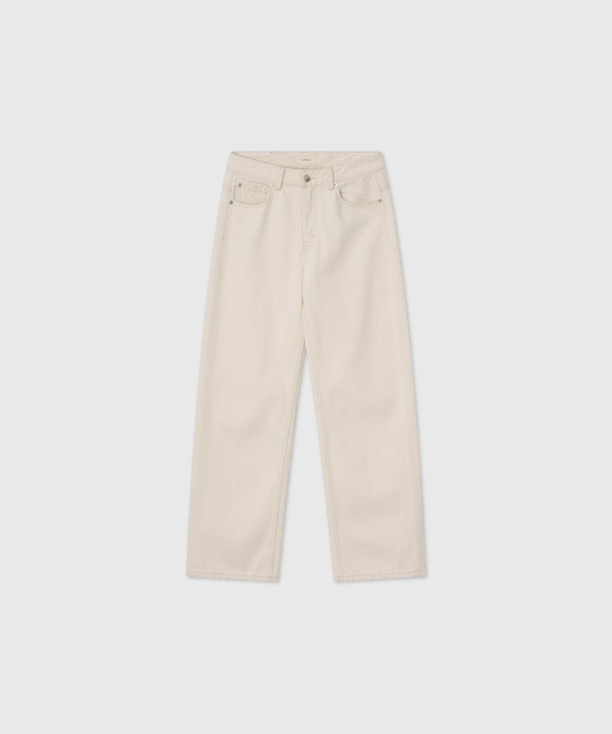 룩캐스트(LOOKAST) 101 에센셜 컬러 스트레이트 데님 팬츠_아이보리 / 101 ESSENTIAL COLOR STRAIGHT DENIM PANTS_IVORY