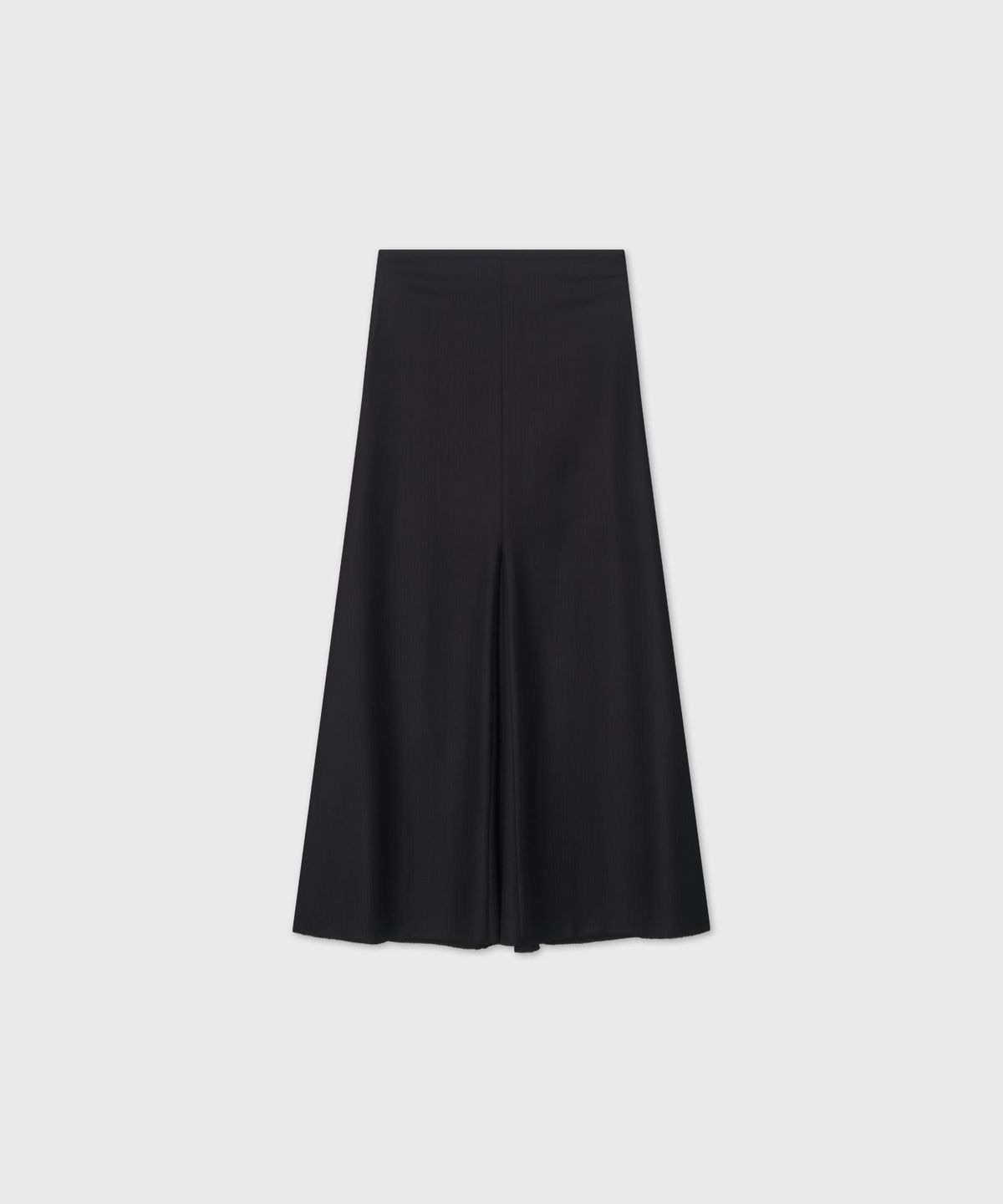 룩캐스트(LOOKAST) 스트라이프 플레어 롱 스커트_블랙 / STRIPE FLARE LONG SKIRT_BLACK