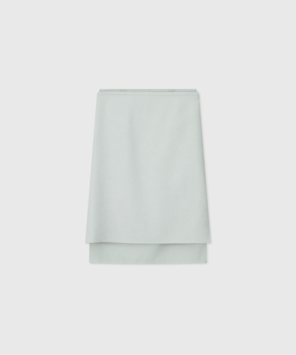 룩캐스트(LOOKAST) 투웨이 레이어드 에이치 라인 스커트_라이트 블루 / 2-WAY LAYERED H-LINE SKIRT_LIGHT BLUE
