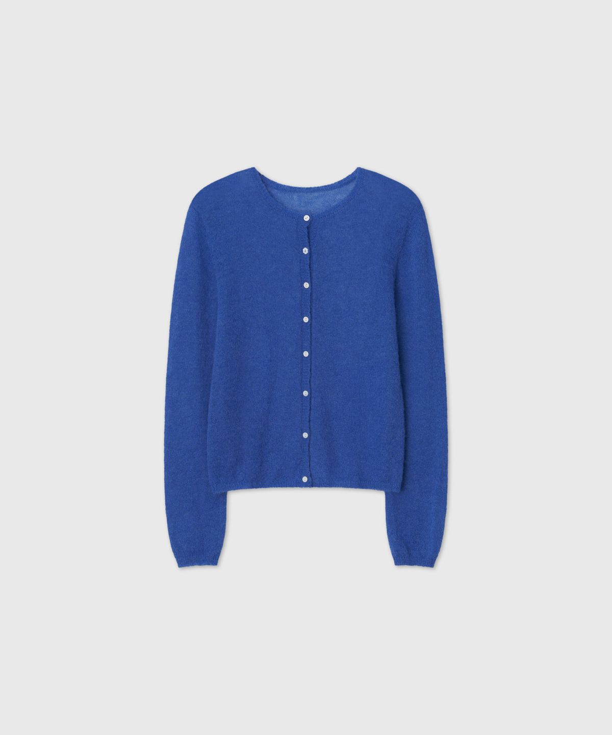 룩캐스트(LOOKAST) 쉘 버튼 모헤어 시어 가디건_블루 / SHELL BUTTON MOHAIR SHEER CARDIGAN_BLUE