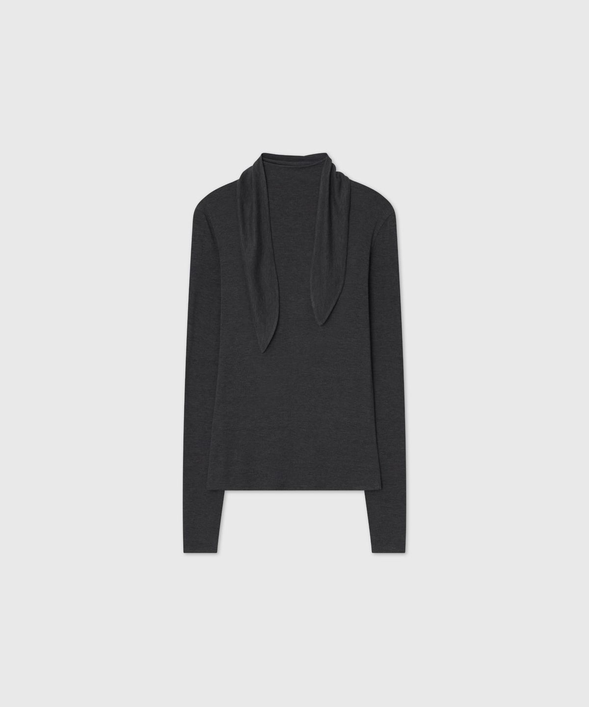 룩캐스트(LOOKAST) 울 하이넥 타이 티셔츠 / WOOL HIGH NECK TIE T-SHIRT_2colors