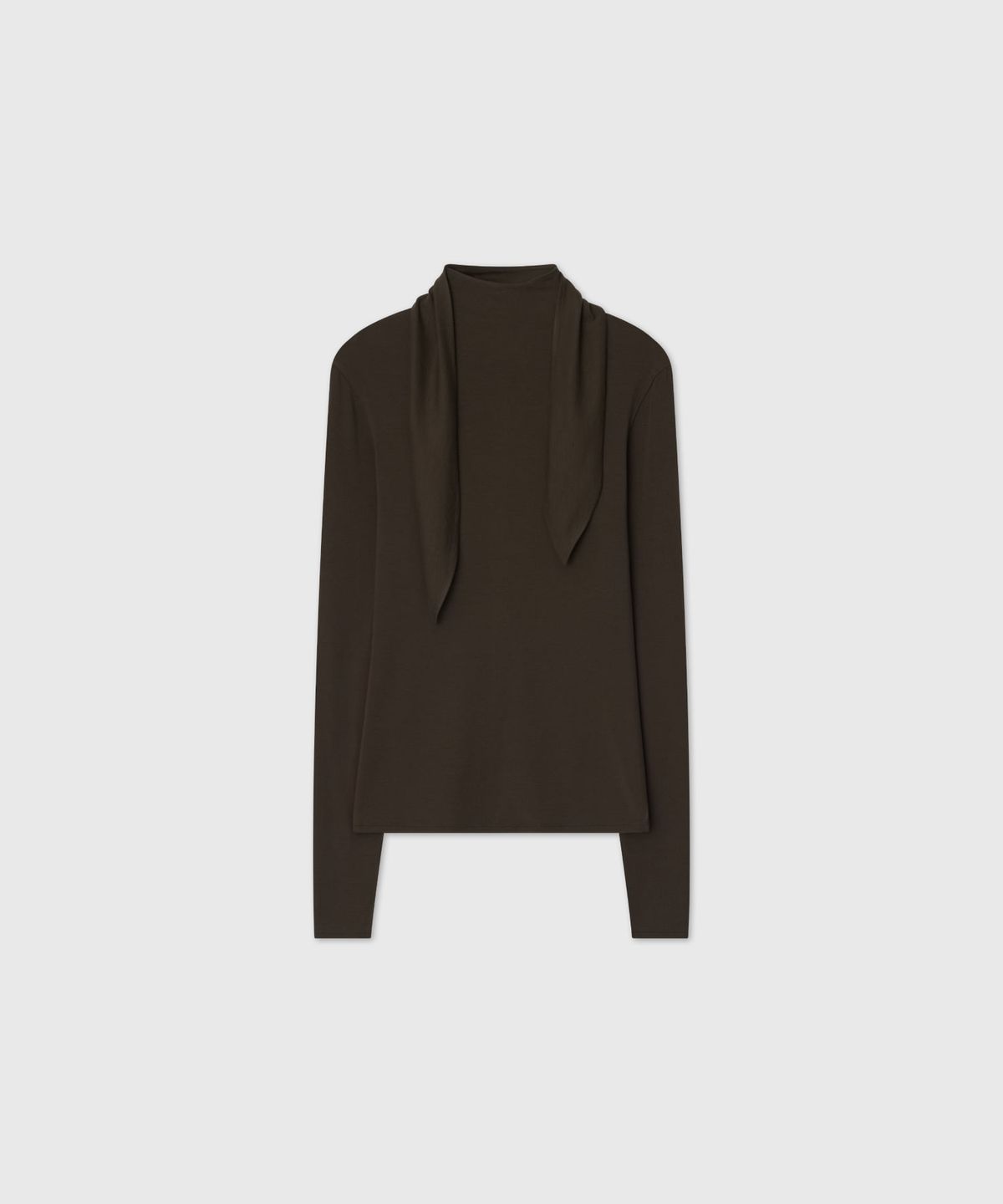 룩캐스트(LOOKAST) 울 하이넥 타이 티셔츠 / WOOL HIGH NECK TIE T-SHIRT_2colors