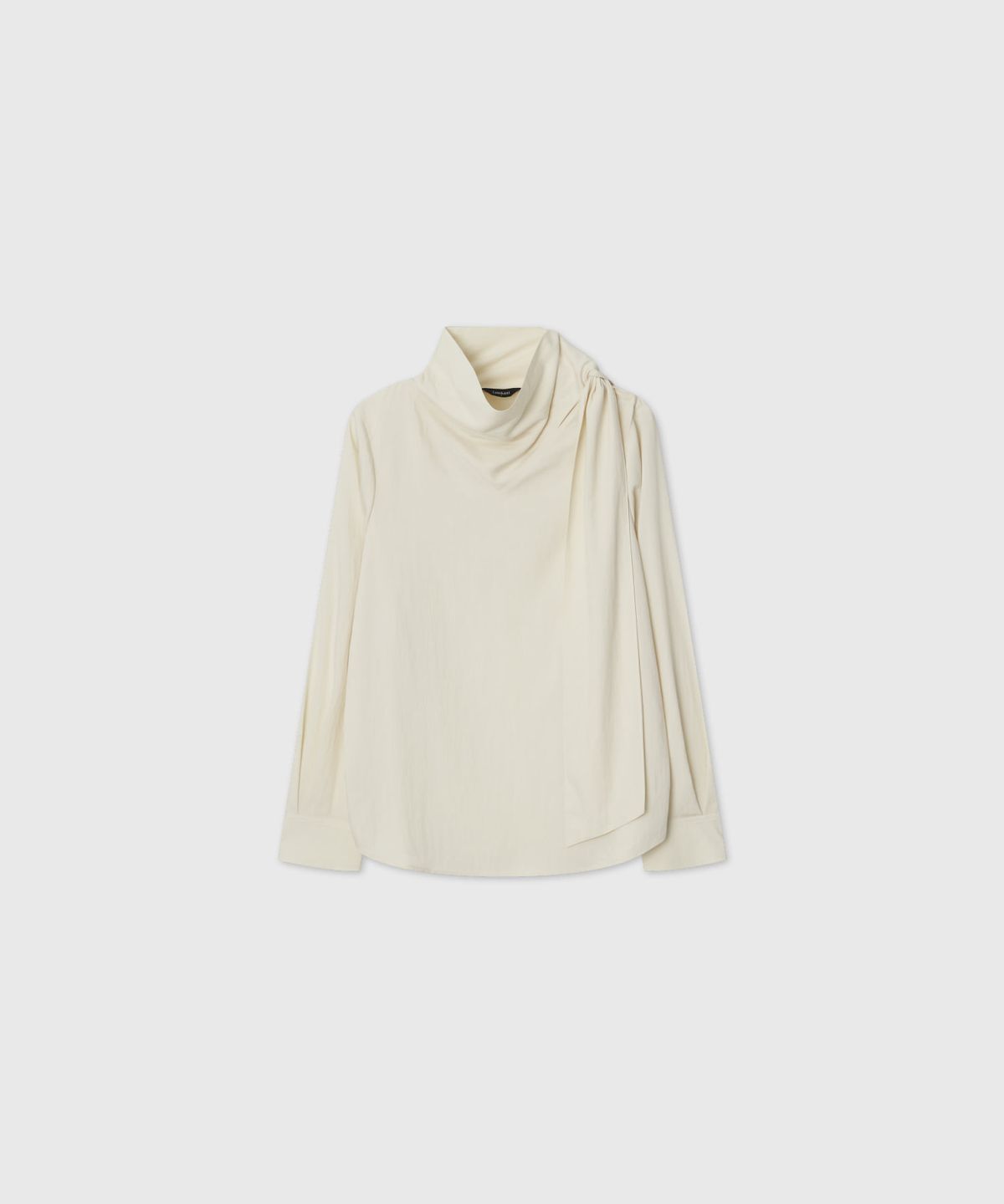 룩캐스트(LOOKAST) 스카프 카울 넥 블라우스_아이보리 / SCARF COWL NECK BLOUSE_IVORY