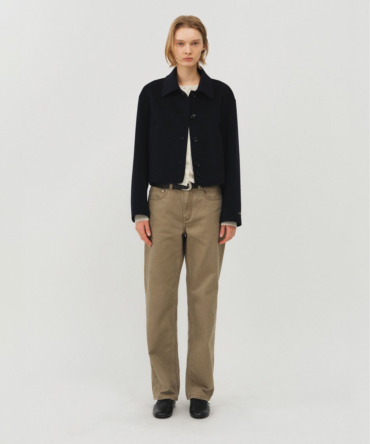 룩캐스트(LOOKAST) 울 핸드메이드 블루종 재킷_네이비 / WOOL HANDMADE BLOUSON JACKET_NAVY