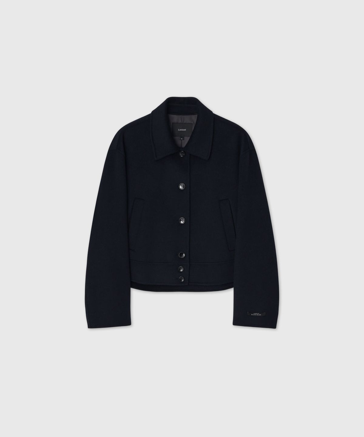 룩캐스트(LOOKAST) 울 핸드메이드 블루종 재킷_네이비 / WOOL HANDMADE BLOUSON JACKET_NAVY