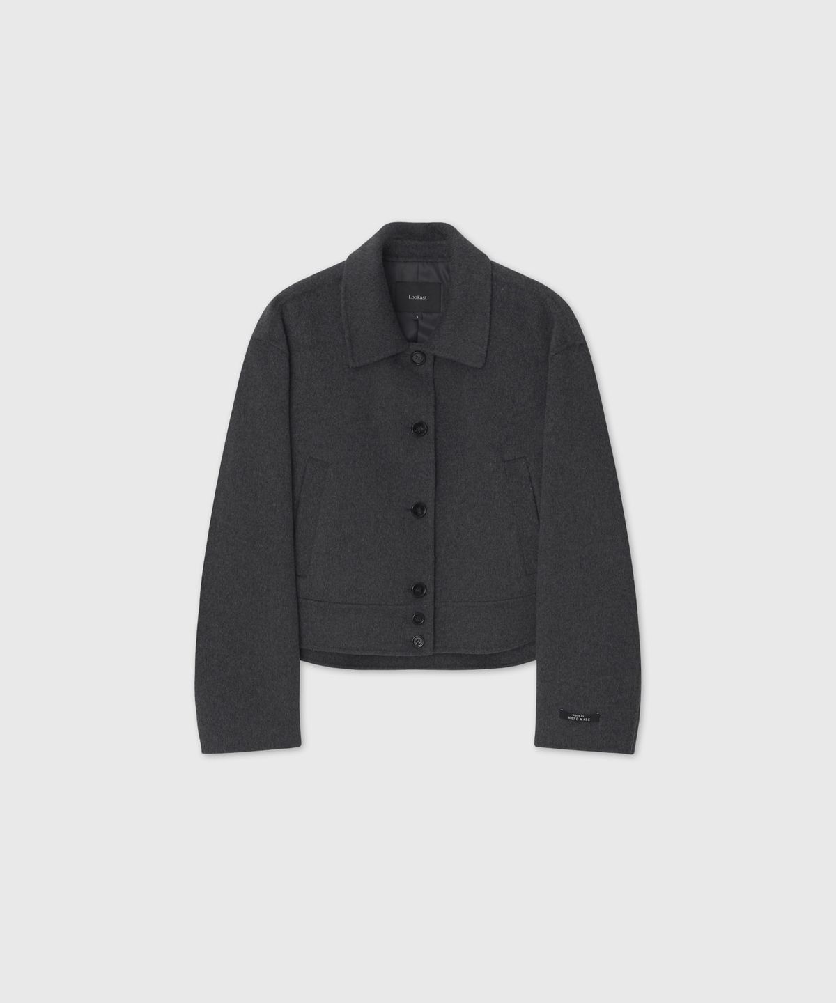 룩캐스트(LOOKAST) 울 핸드메이드 블루종 재킷_차콜 / WOOL HANDMADE BLOUSON JACKET_CHARCOAL