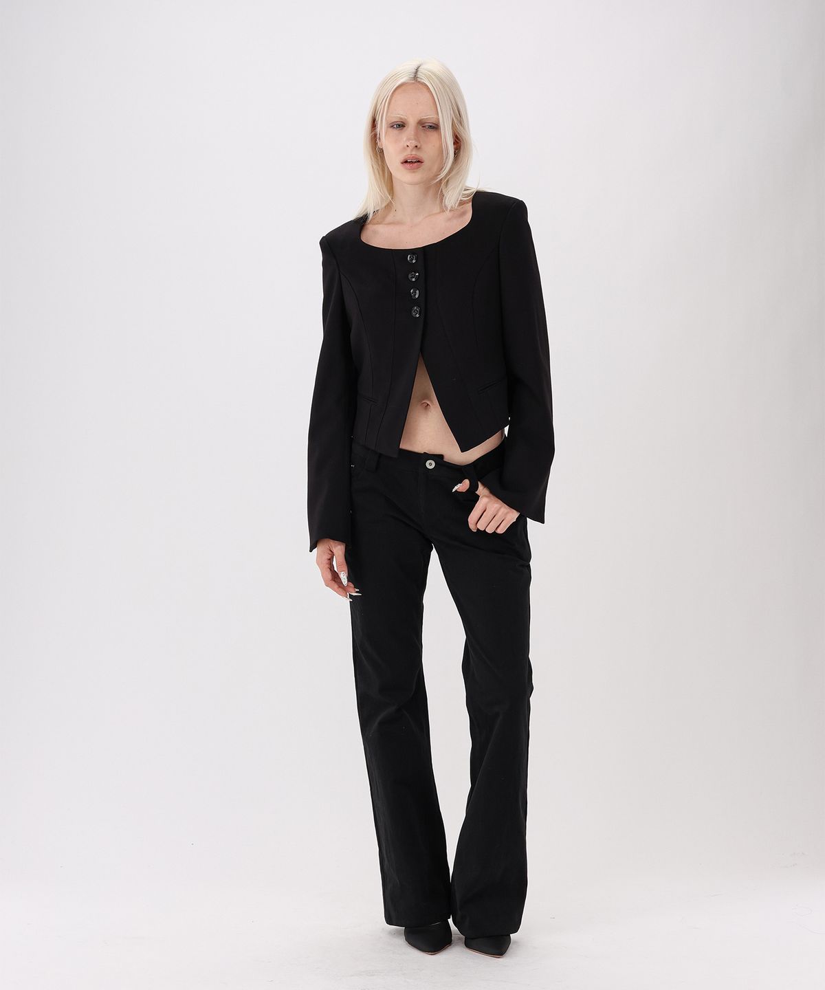 녹타브(NOCTAVE) Wool Cropped Jacket