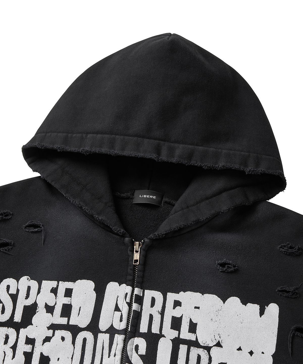리베레(LIBERE) FULL SPEED ZIP HOODIE / BLACK