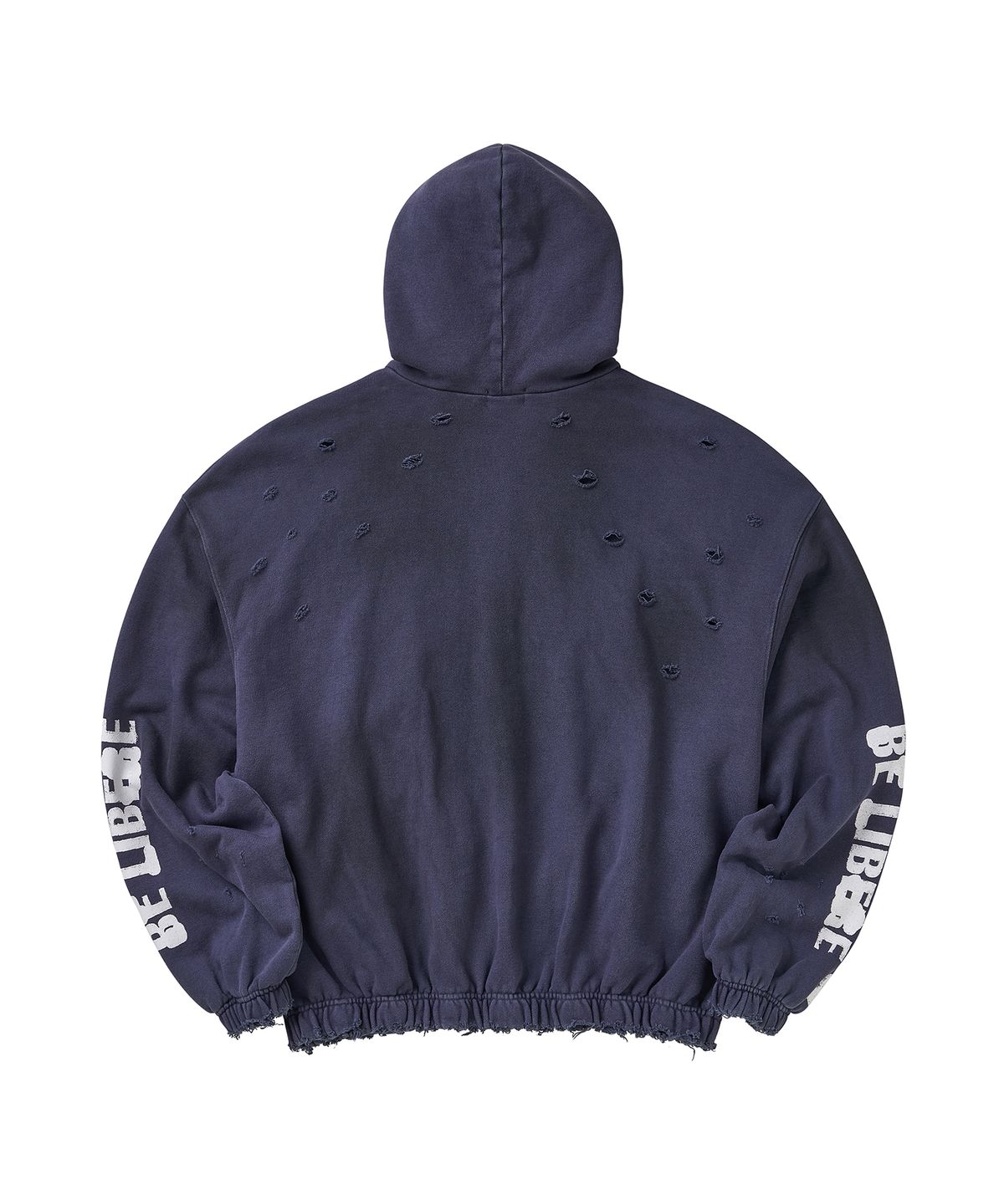 리베레(LIBERE) 88 DISTRESSED ZIP HOODIE / NAVY