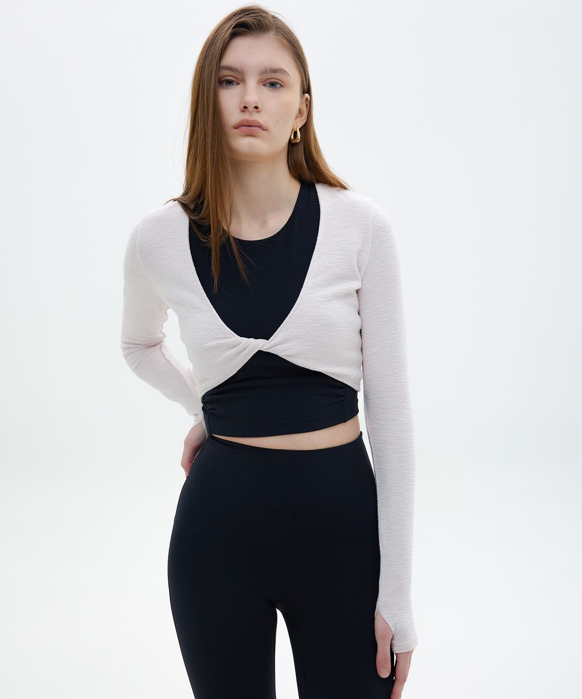 아데바(ADEVA) Front Twist Bolero Top - 3color