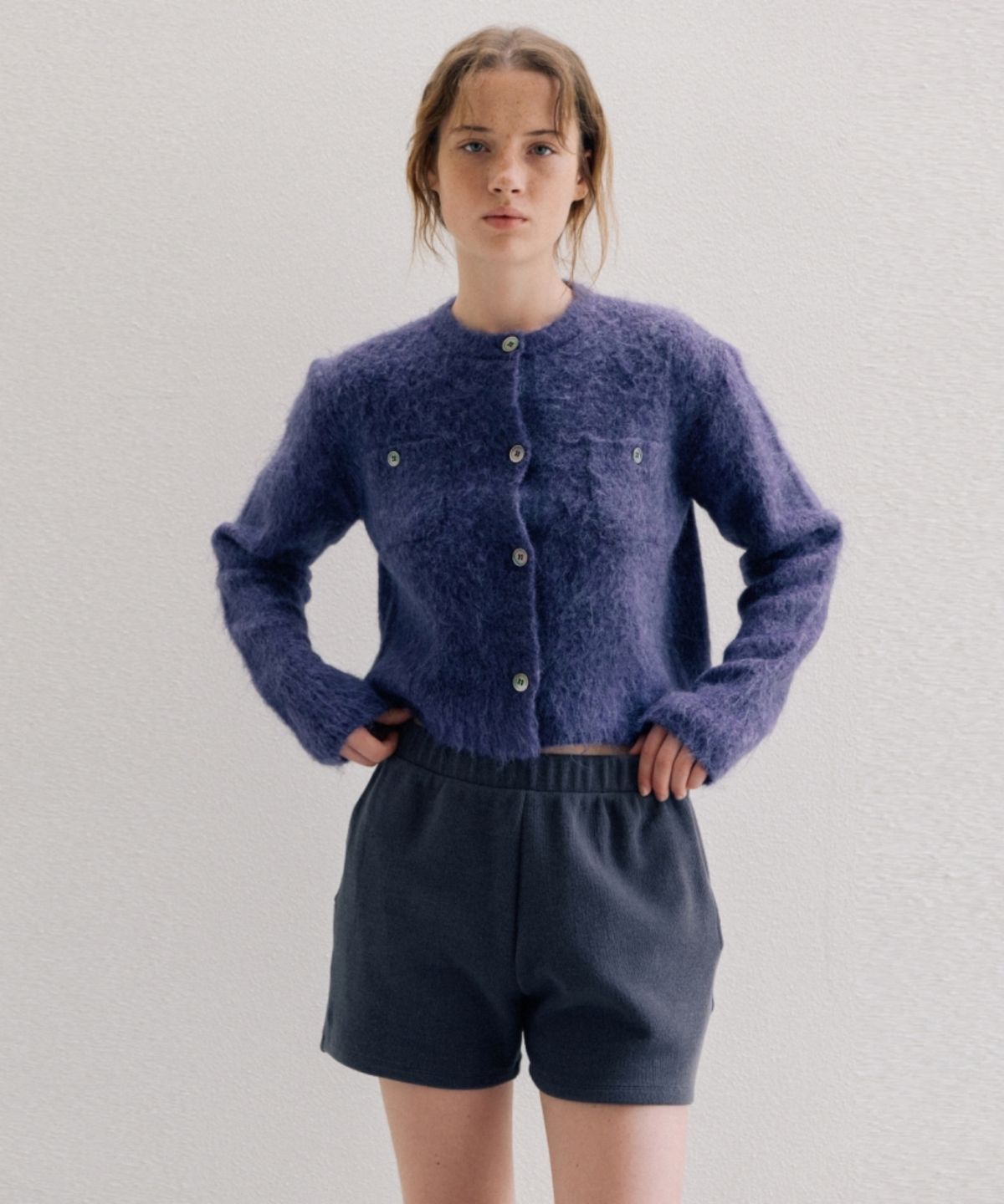 어나우트(UNNOUT) COZY BANDING SHORTS GREY