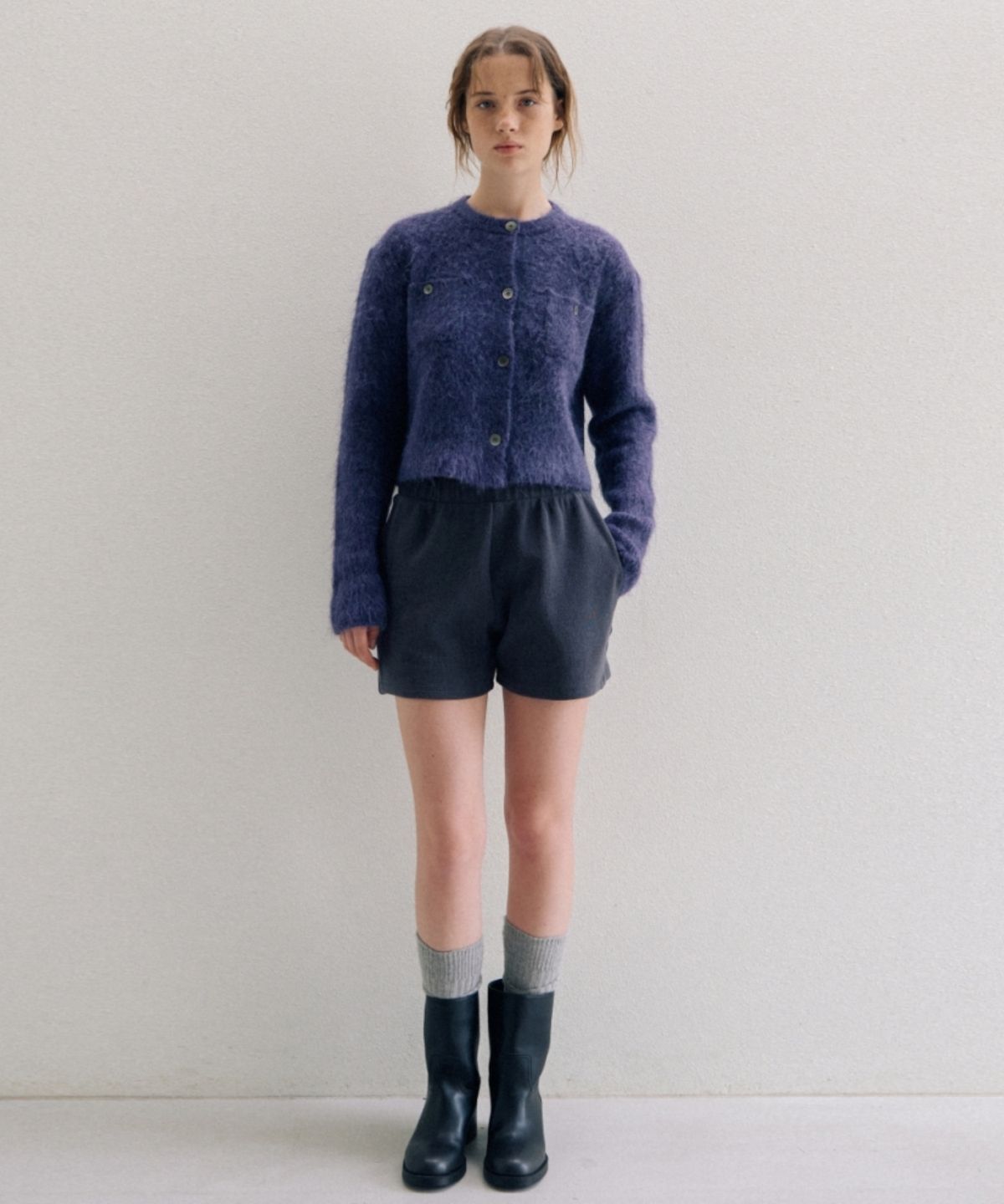 어나우트(UNNOUT) COZY BANDING SHORTS GREY