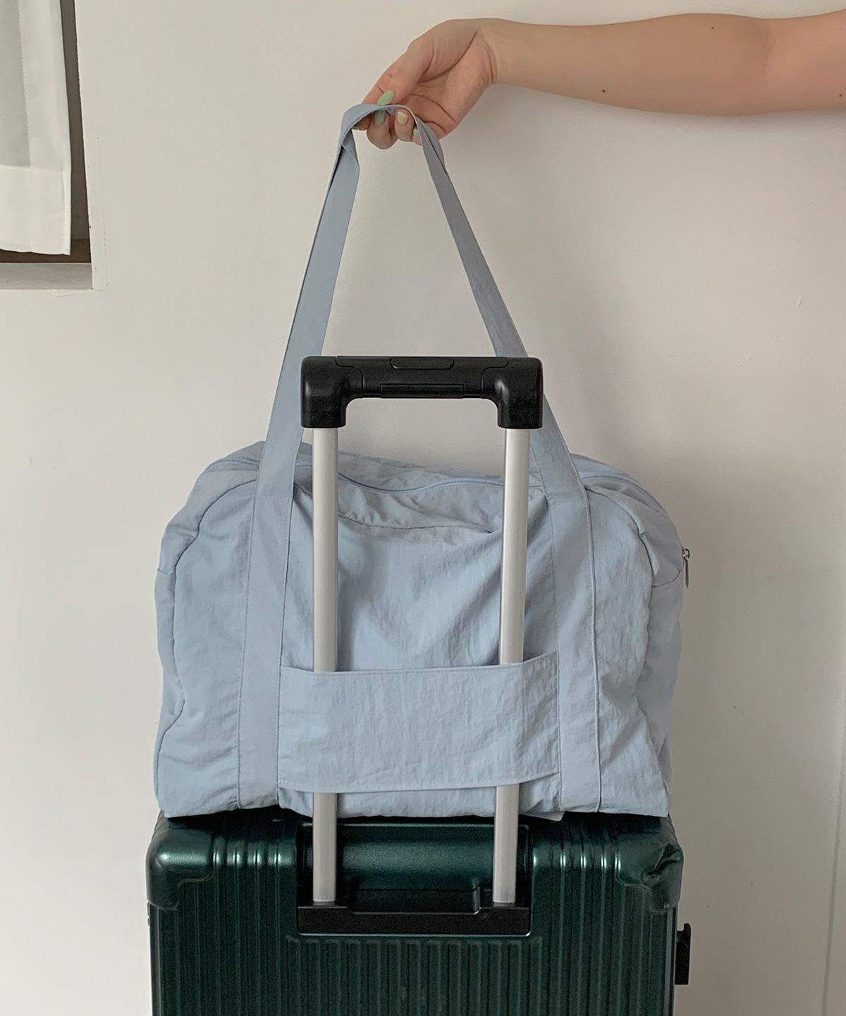 올리베(OLIVET) Archive multi boston bag (blue)_캐리어 여행 서브백 보스턴백