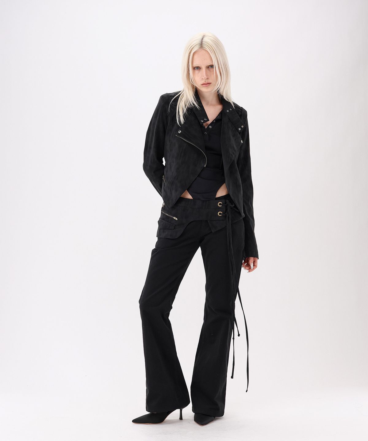 녹타브(NOCTAVE) High Neck Rider Jacket