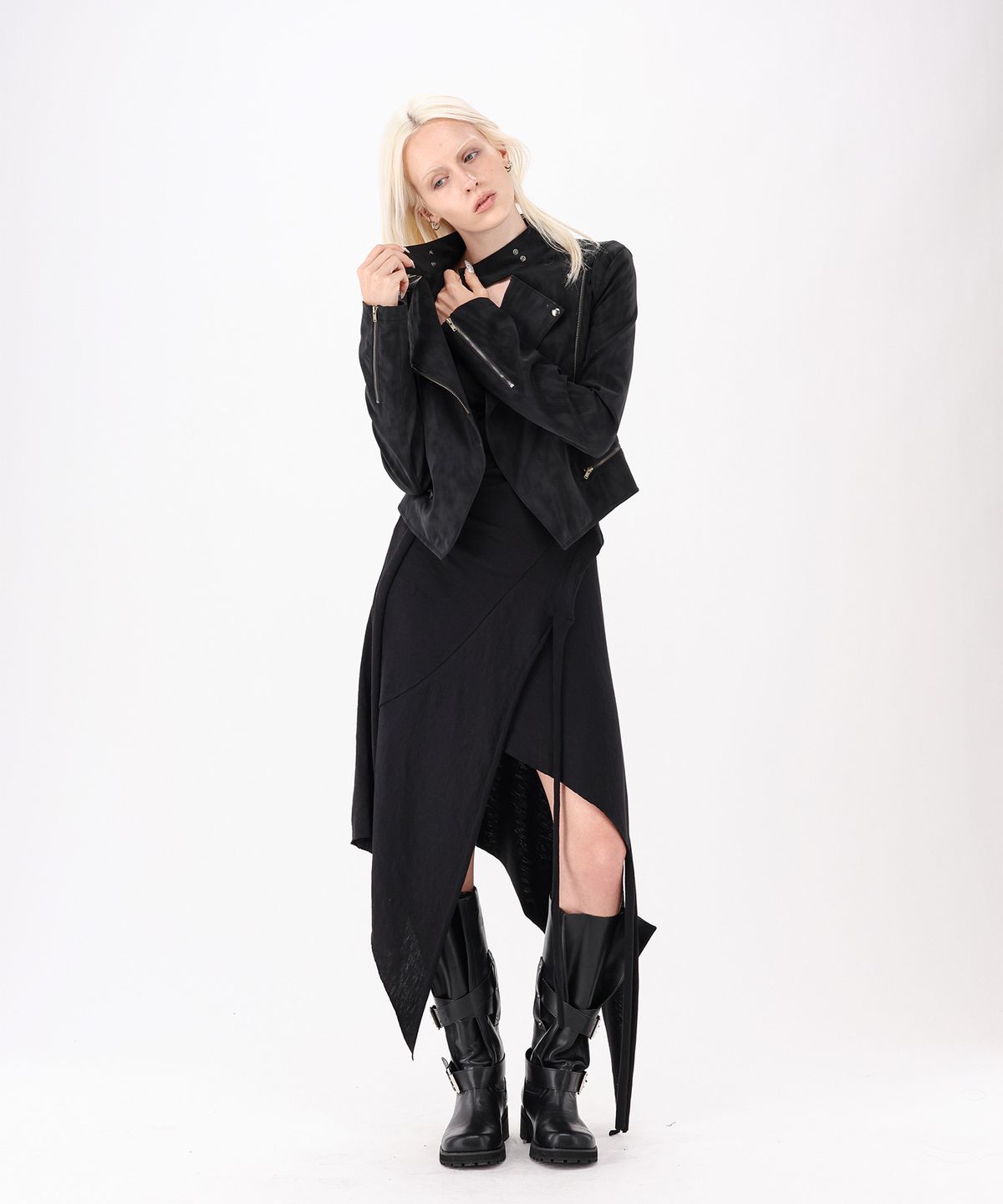 녹타브(NOCTAVE) High Neck Rider Jacket