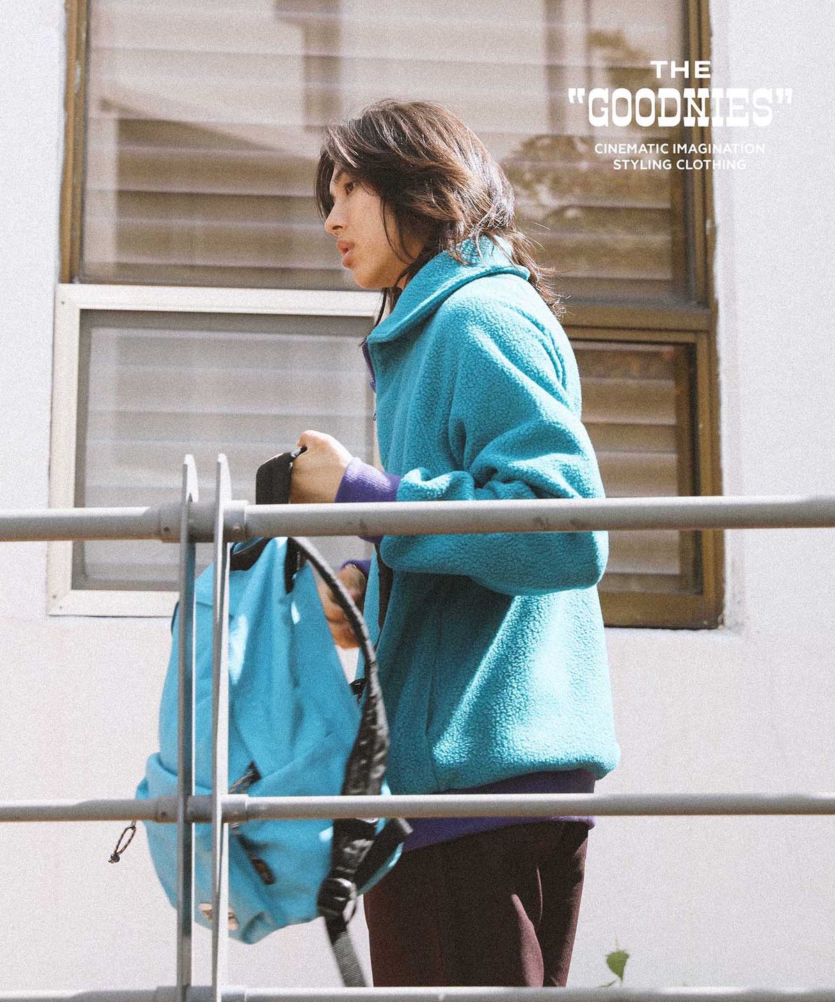 굿니스(GOODNIES) Beautiful Life. Fleece Half-Zip. Emerald Green