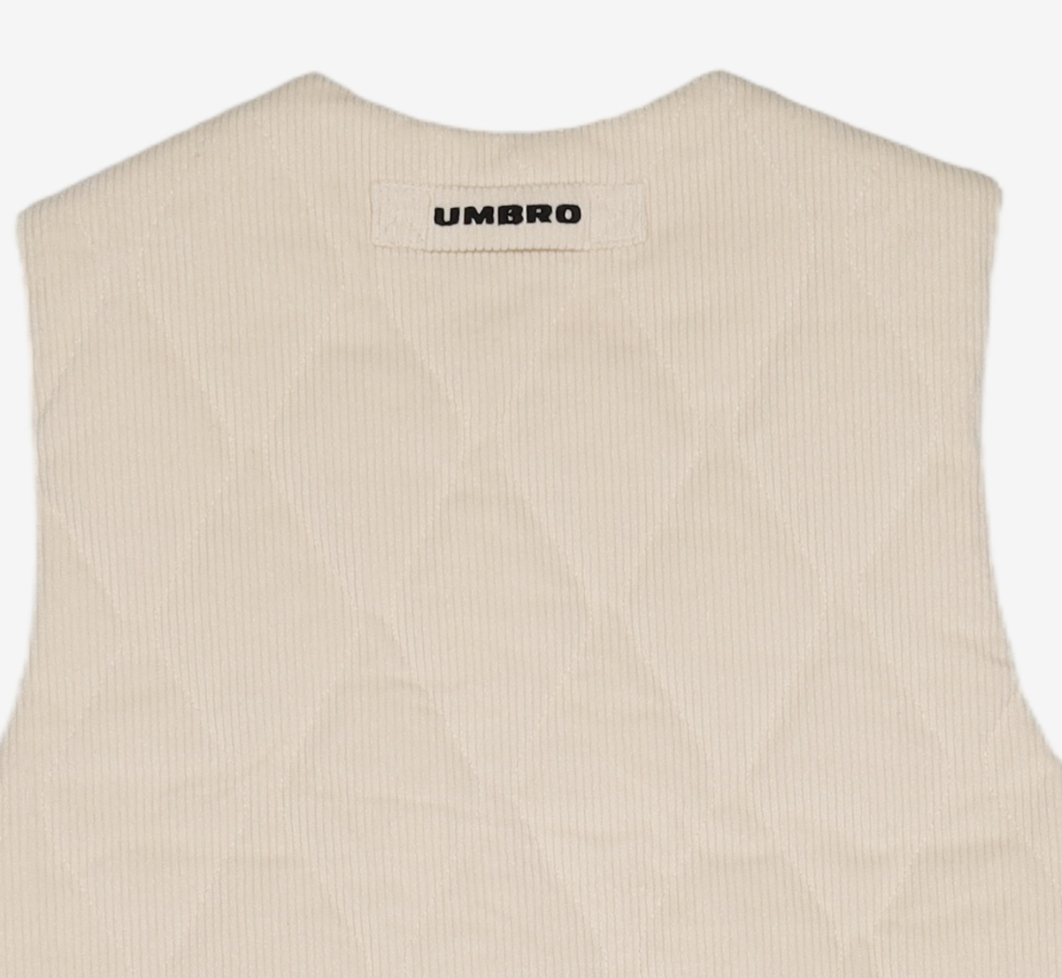 엄브로(UMBRO) 코듀로이 퀼팅 패딩 베스트 베이지(UO421CPVN4) S