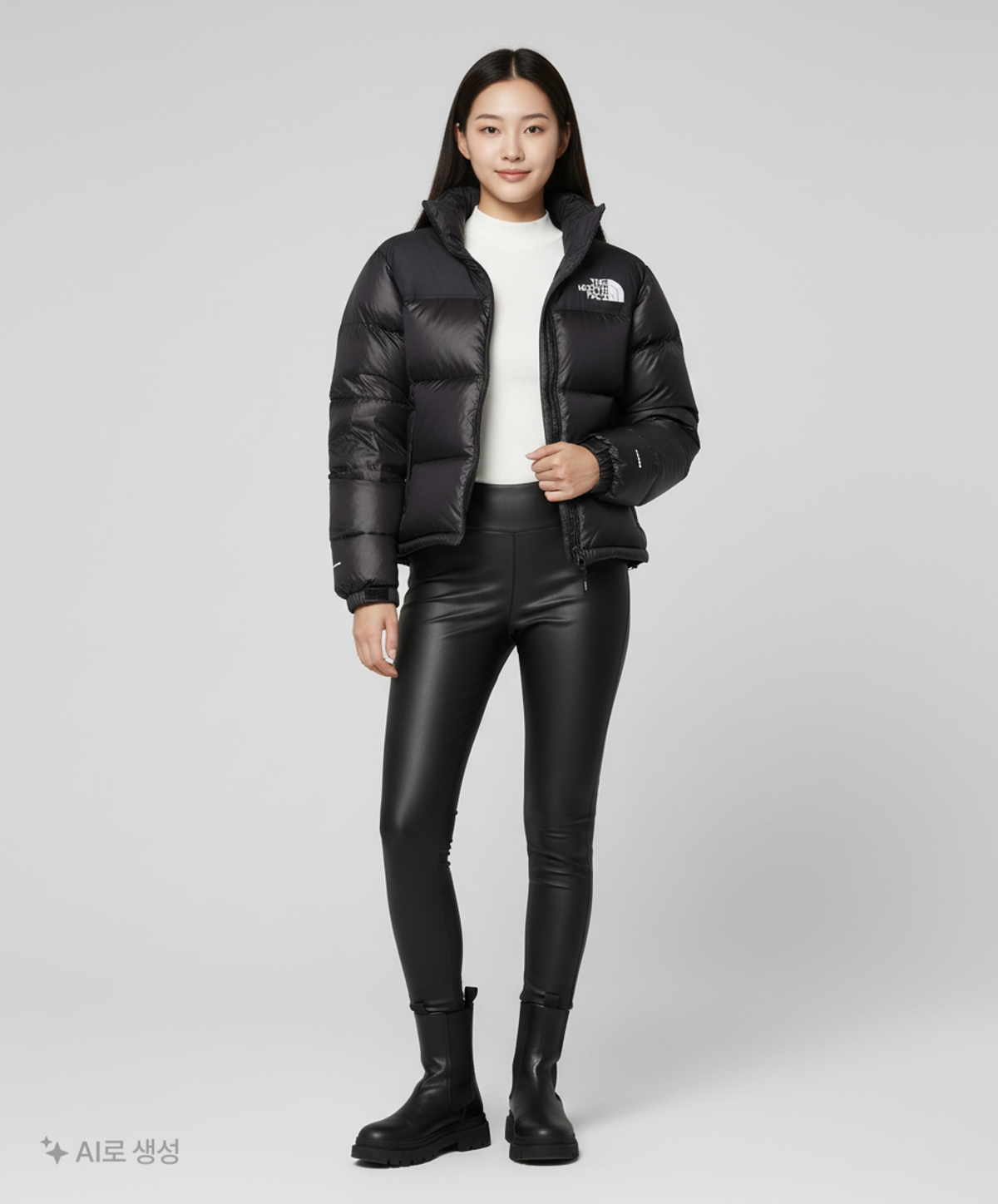 노스페이스(THE NORTH FACE) NJ1DP81D 여성 1996 눕시 자켓 REAL BLACK 85(S)