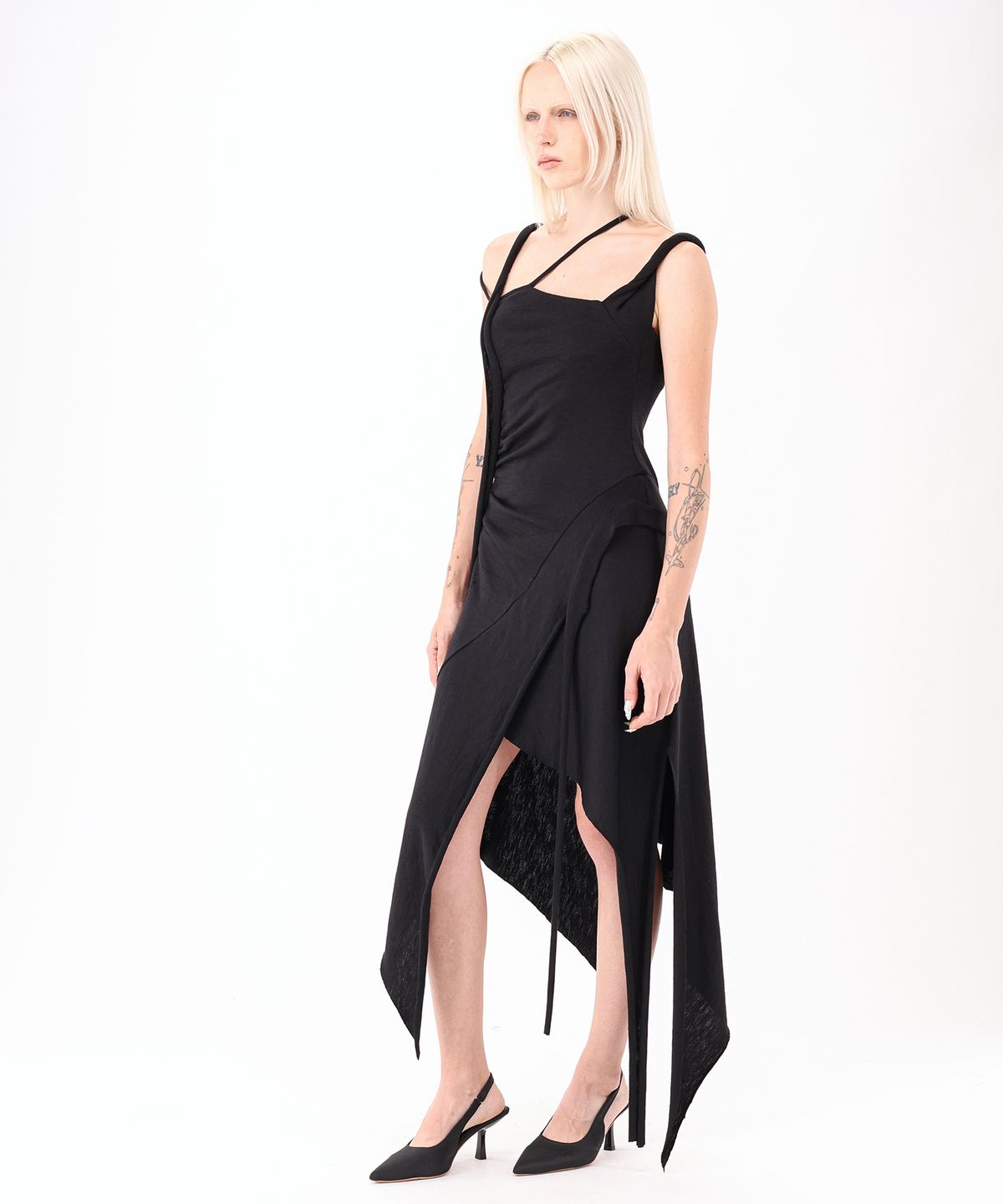 녹타브(NOCTAVE) Cut-out Slip Knit Dress