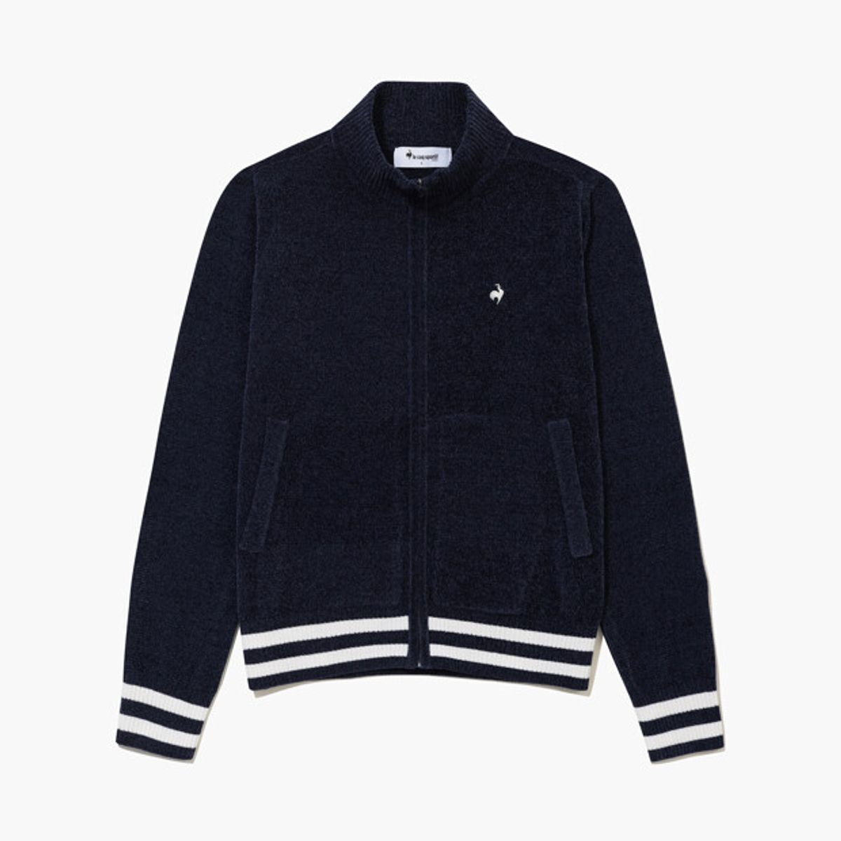 르꼬끄 골프(LECOQ GOLF) 여성 하이넥 스웨터 풀집업 _NAVY GR322LKC95