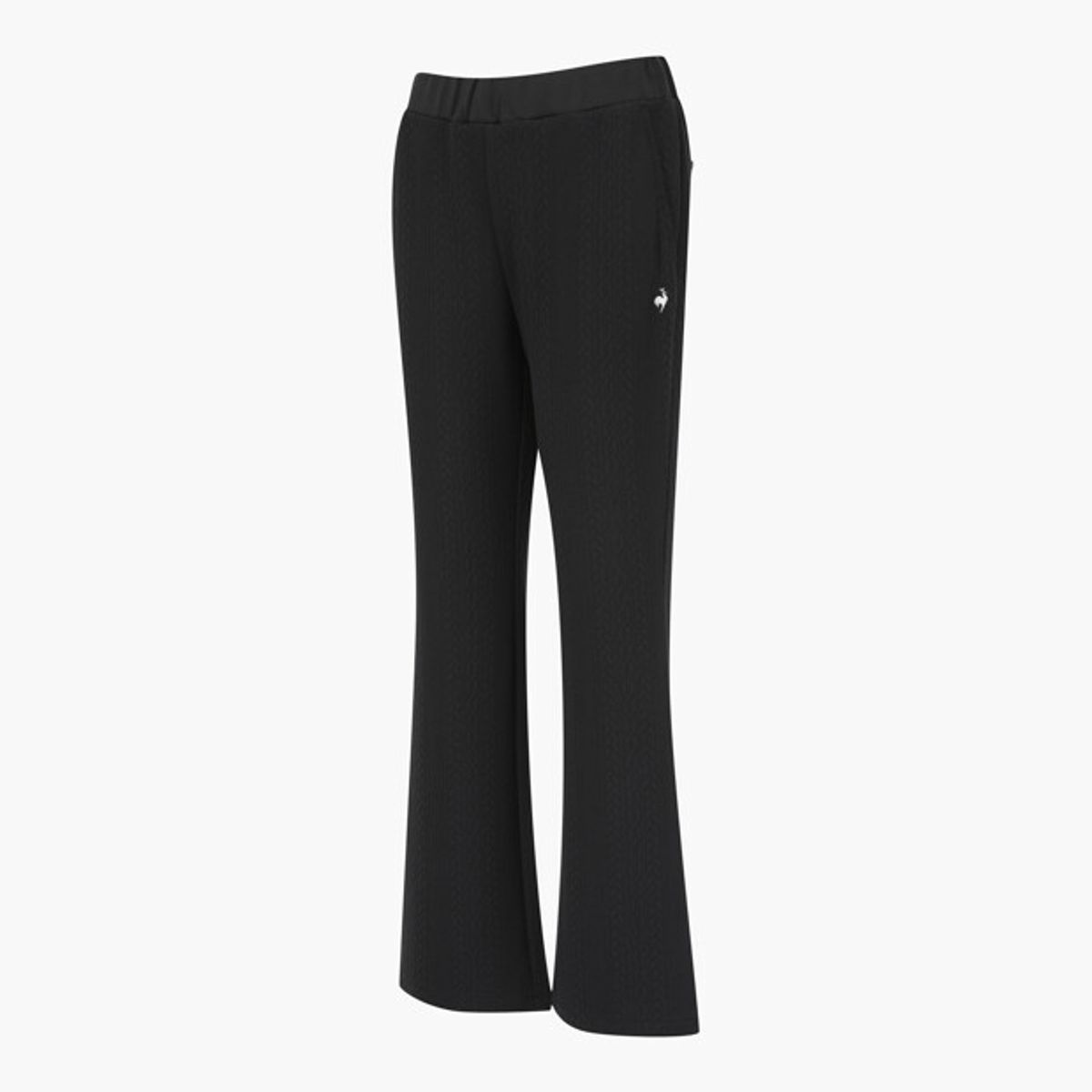 르꼬끄 골프(LECOQ GOLF) 여성 자카드 져지 세미 부츠컷 팬츠 _BLCK GR322LPT92
