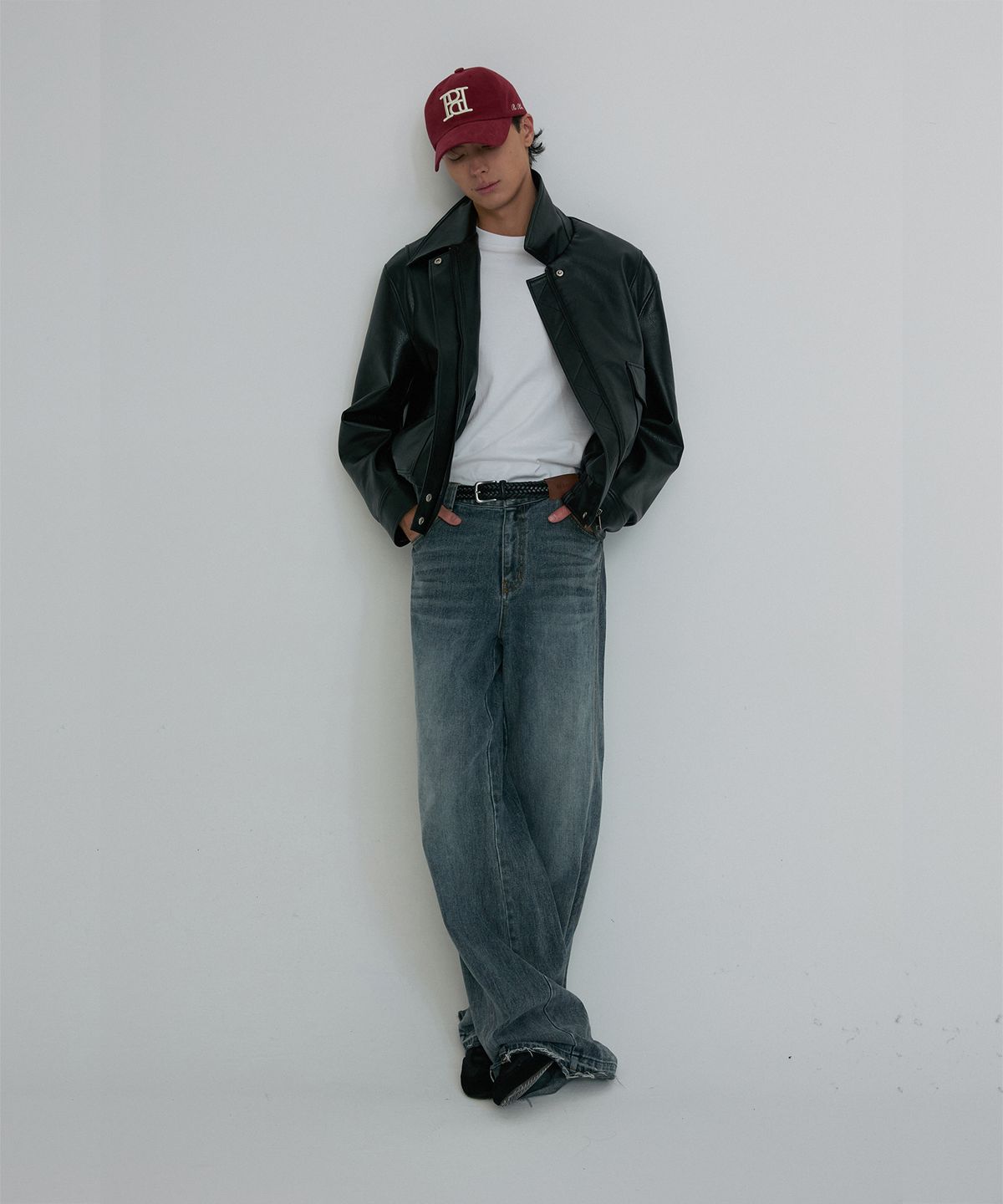 리이 맨(RERHEE MEN) LOGO BALL CAP BURGUNDY
