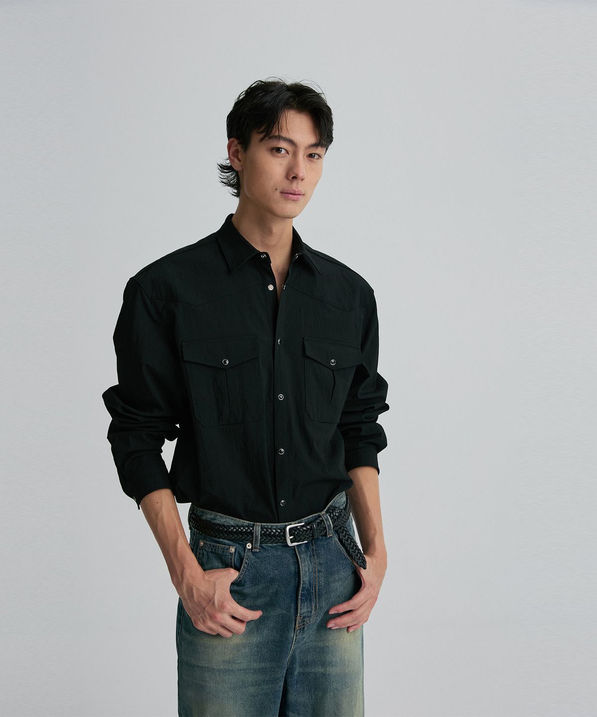 리이 맨(RERHEE MEN) WESTERN YOKE SNAP BUTTON SHIRT