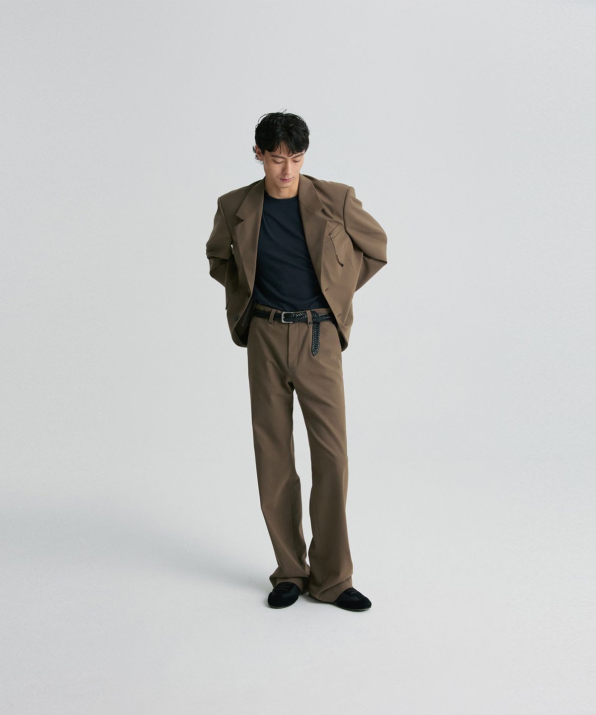 리이 맨(RERHEE MEN) STANDARD TAILORED BLAZER TAUPE BEIGE