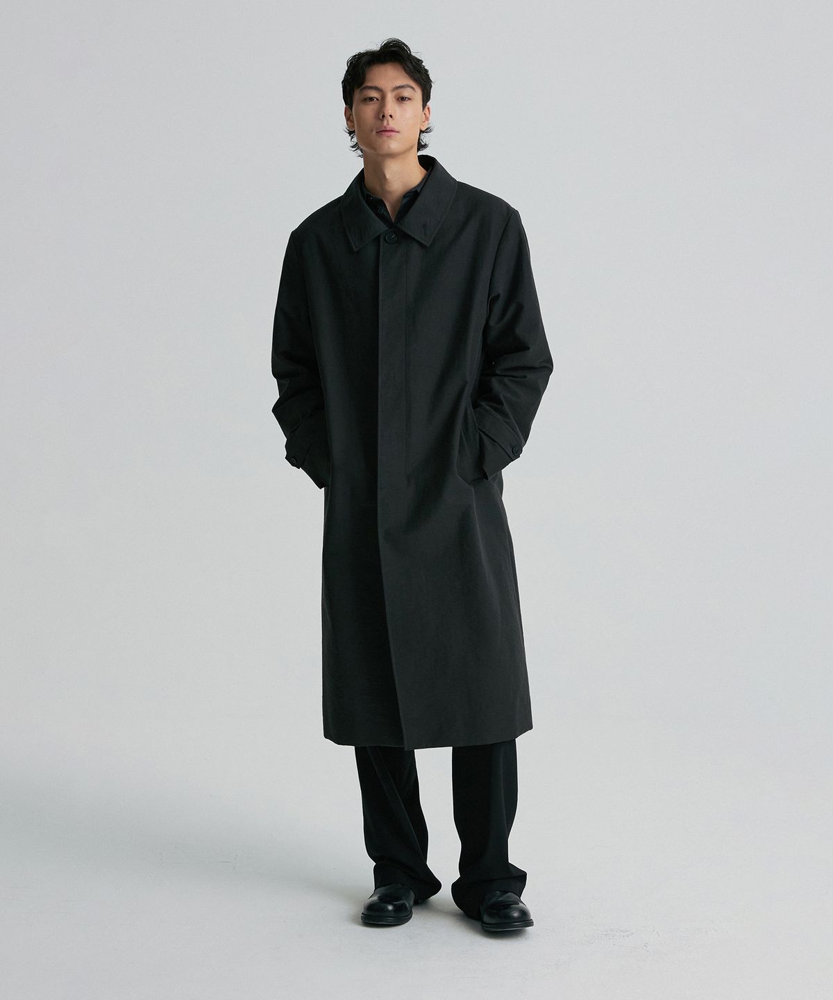 리이 맨(RERHEE MEN) HIGH NECK TRENCH COAT