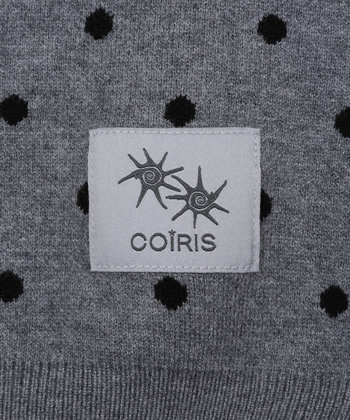 코이리스(COIRIS) 코하루 도트 브이넥 스냅 가디건 (2컬러)