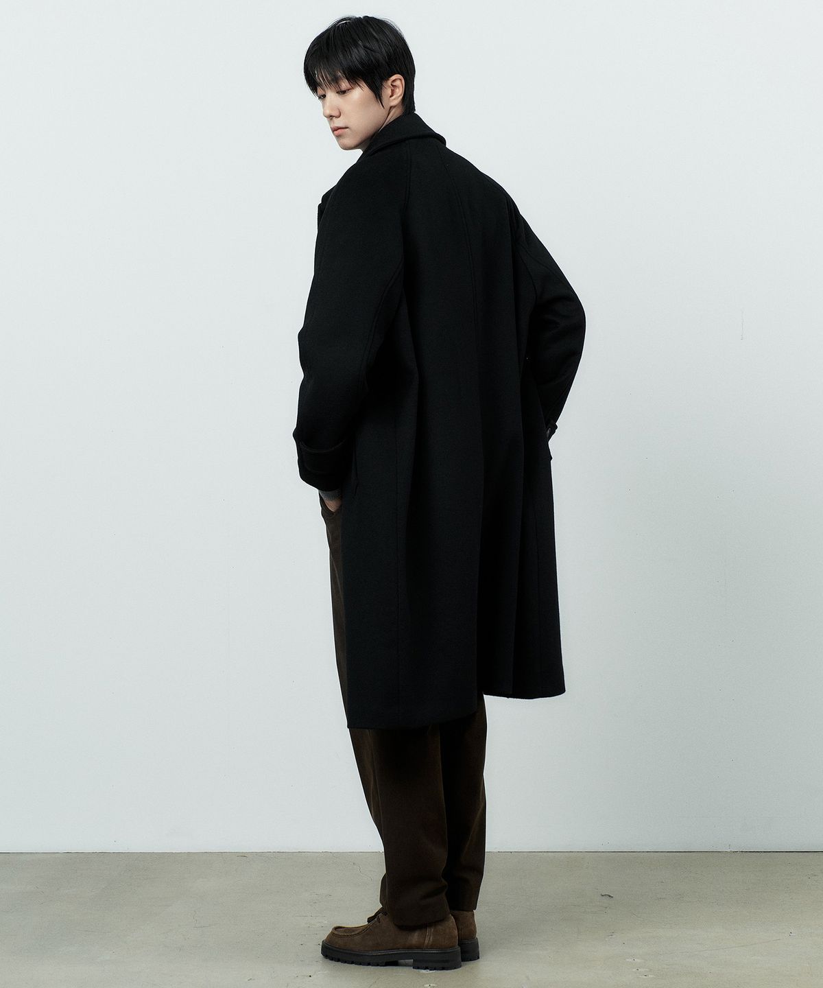 마인드브릿지(MINDBRIDGE) 두굿_[COUTURE]캐시미어 오버핏 발마칸 데일리 롱 코트 - 3color