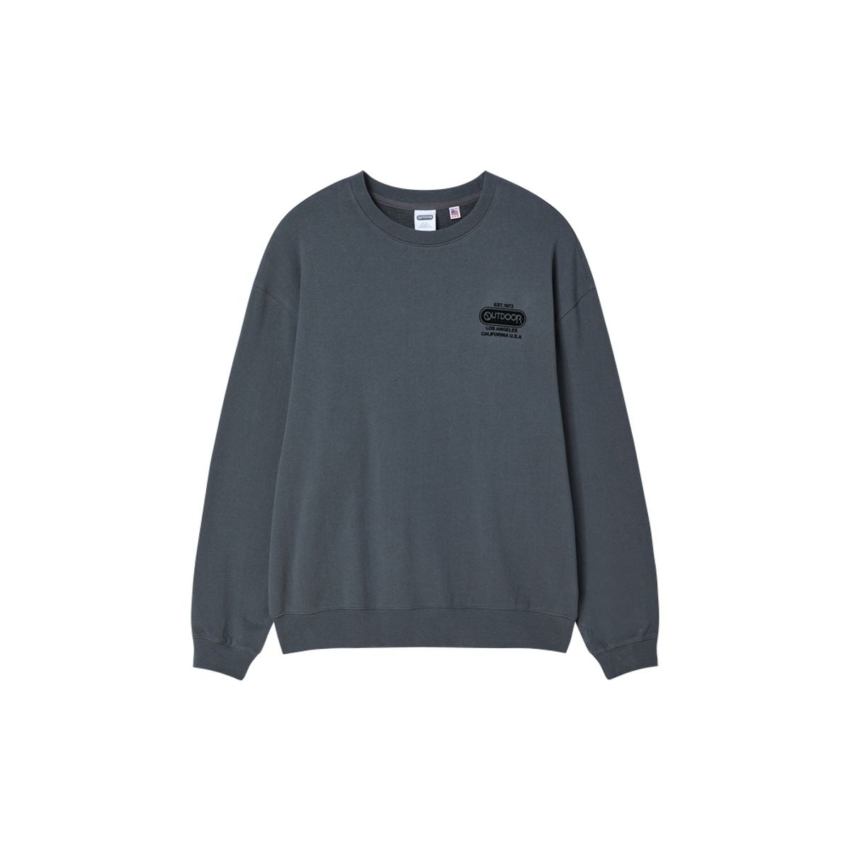 아웃도어 프로덕츠(OUTDOOR PRODUCTS) 베이직 멀티 로고 스웻 셔츠 (챠콜)