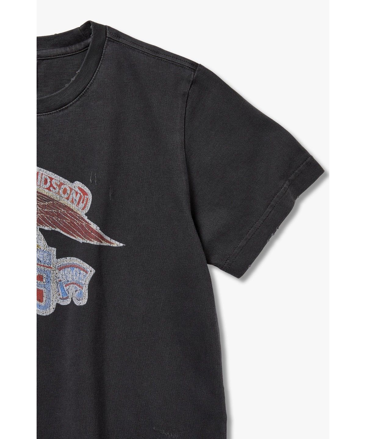 할리데이비슨 컬렉션스®(HARLEY-DAVIDSON COLLECTIONS®) [American Vintage] 여성 이글 피그먼트 크롭 티셔츠 챠콜 HH26311102