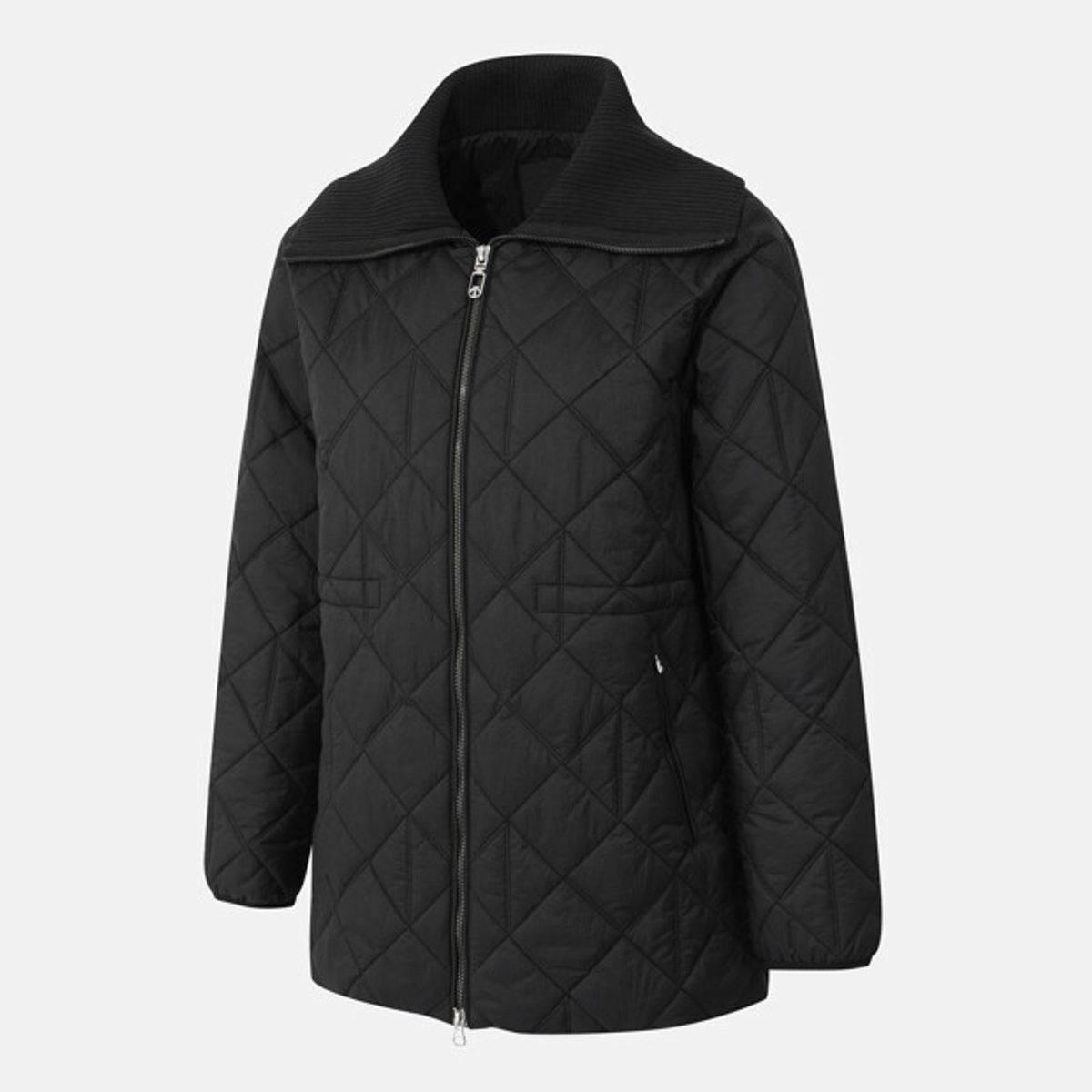 데상트(DESCENTE) 여성 퀼팅 경량 패딩 자켓 블랙 SR322SPD91