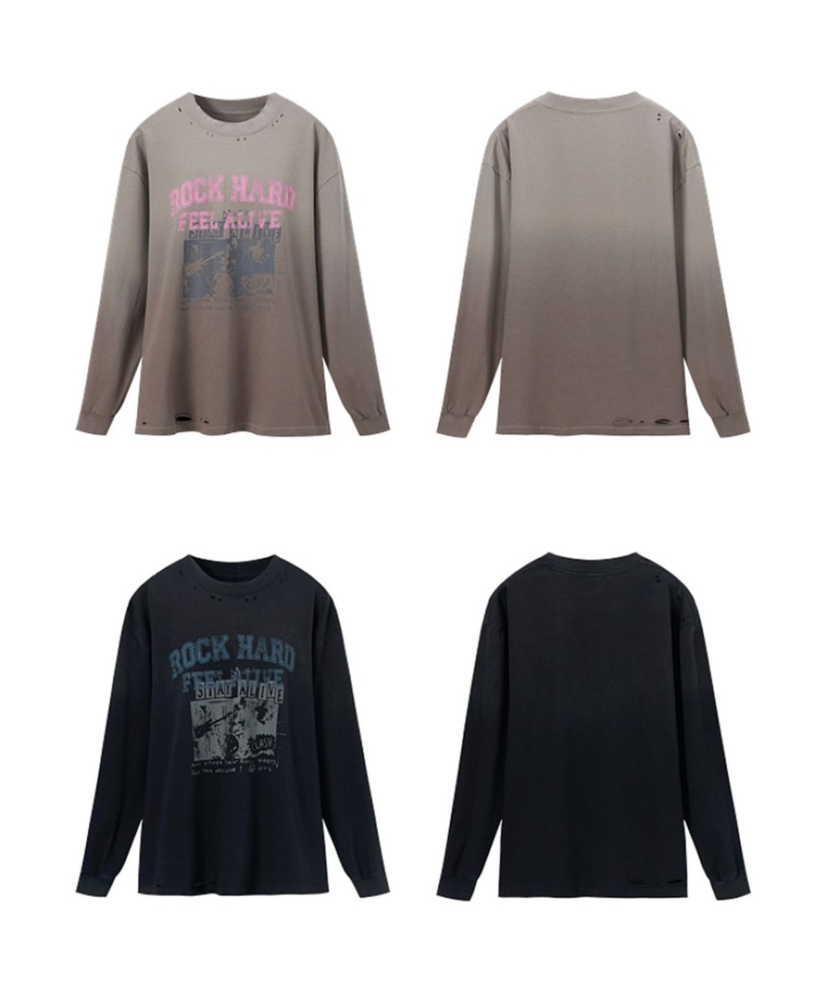 버튼서울(BUTTON SEOUL) 락 하드 빈티지 롱슬리브 (2 COLOR)