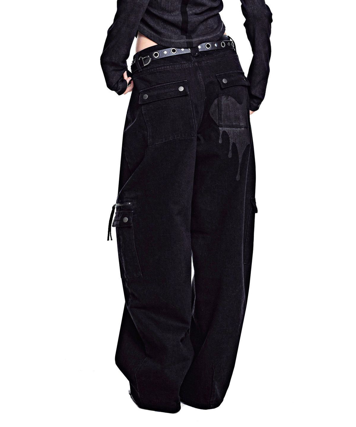 세컨모놀로그(SECONDMONO) Heart Graphic Balloon Pants [BLACK]_SEWPT018BLACK
