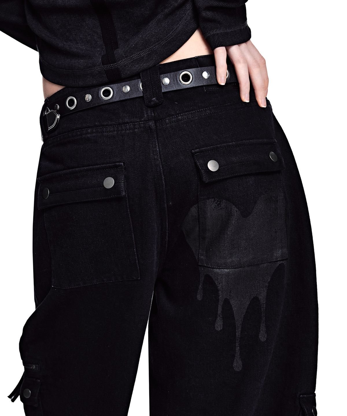 세컨모놀로그(SECONDMONO) Heart Graphic Balloon Pants [BLACK]_SEWPT018BLACK